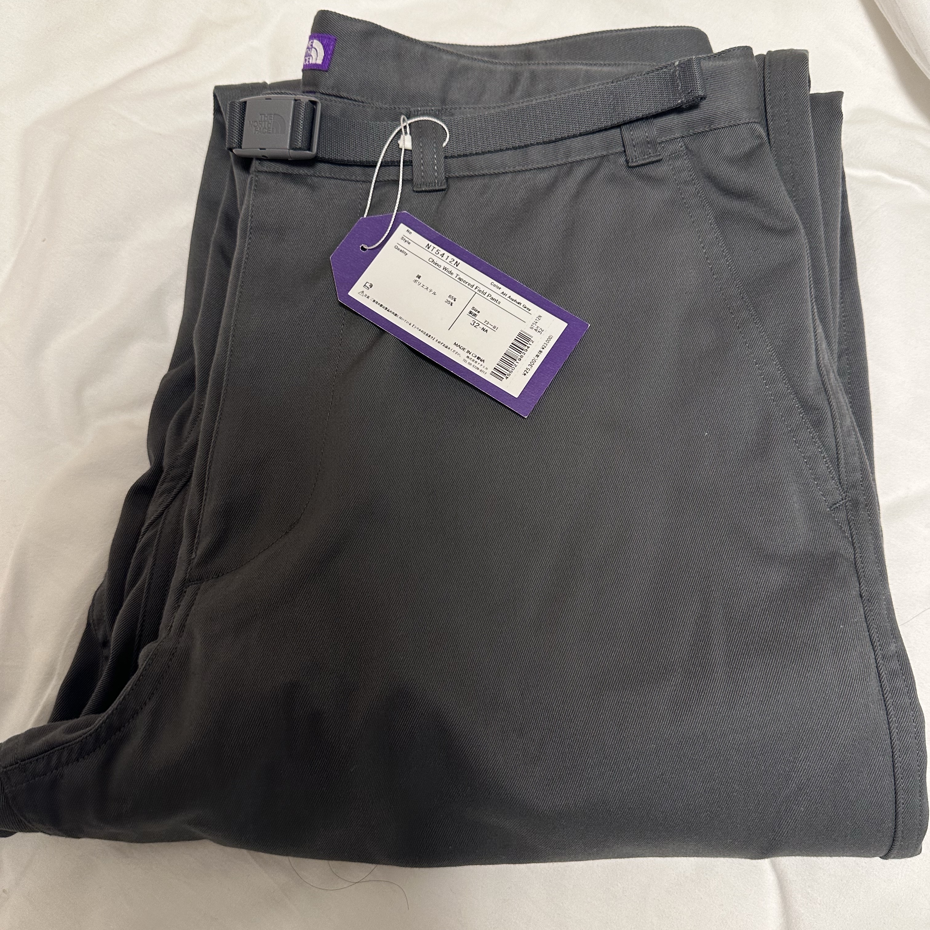 The North Face Purple Label Chino Wide Tapered Field Pants Asphalt Gray 착용 스타일 - 1