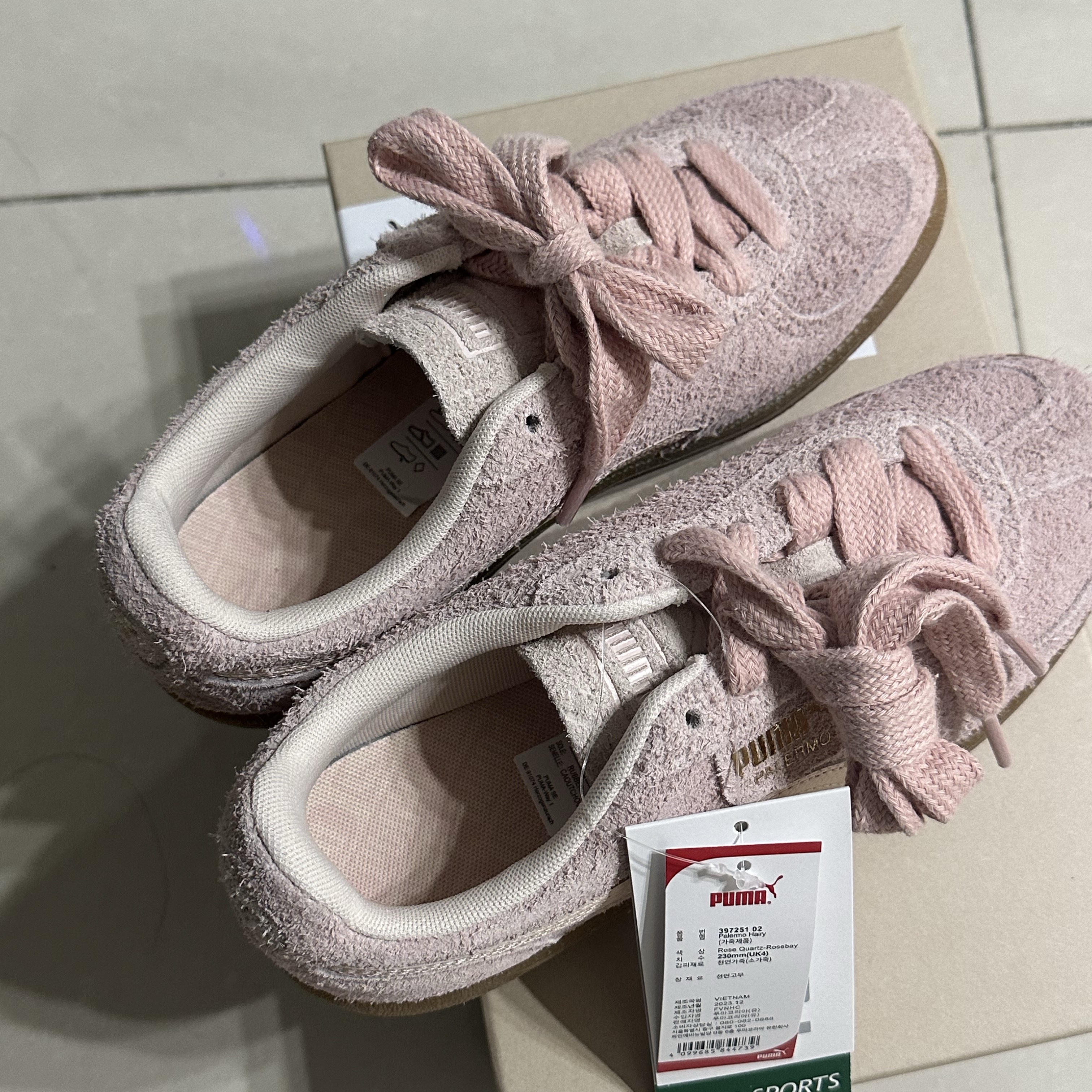 Puma Palermo Hairy Rose Quartz Rosebay 착용 스타일