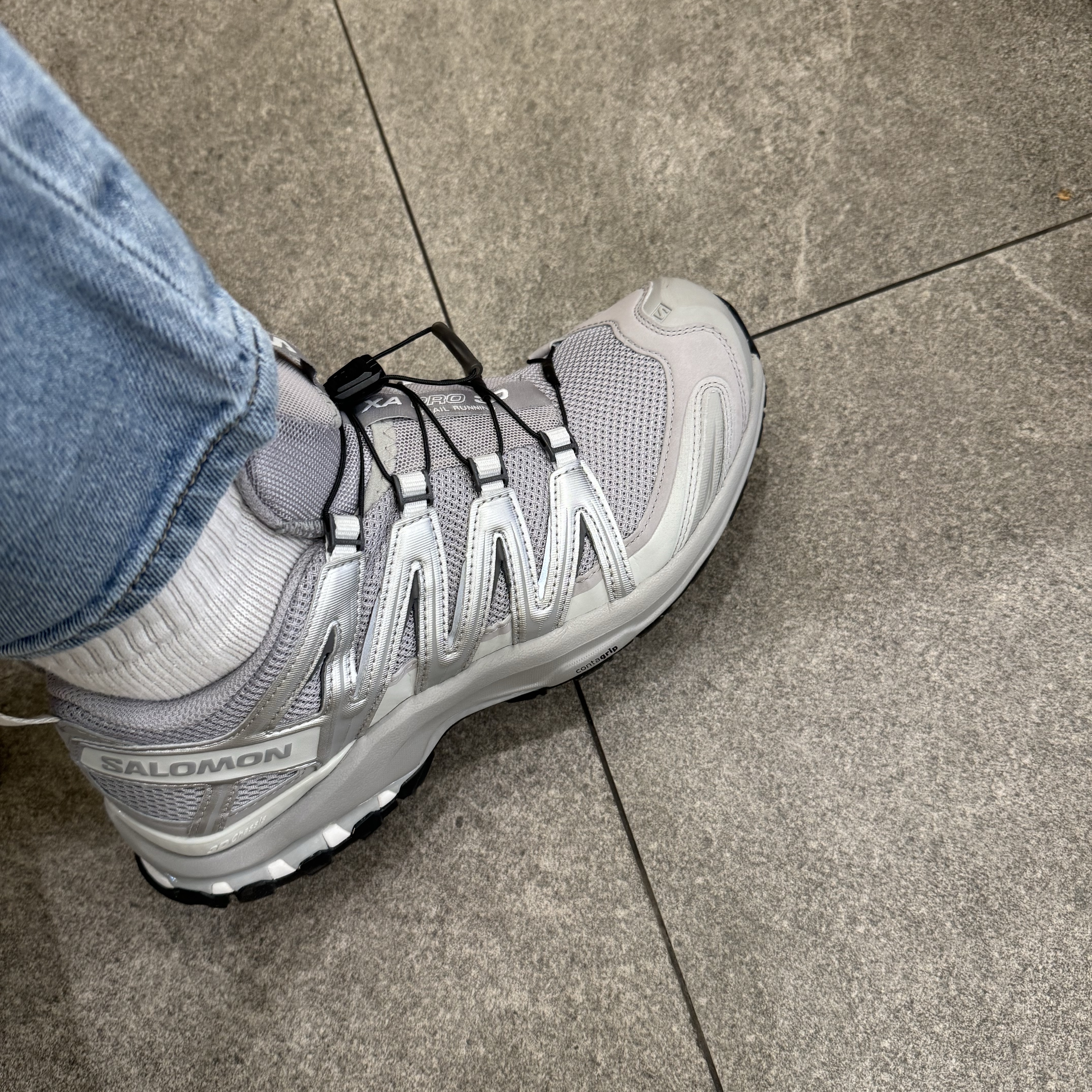 Salomon XA Pro 3D Alloy Silver 착용 스타일 - 1