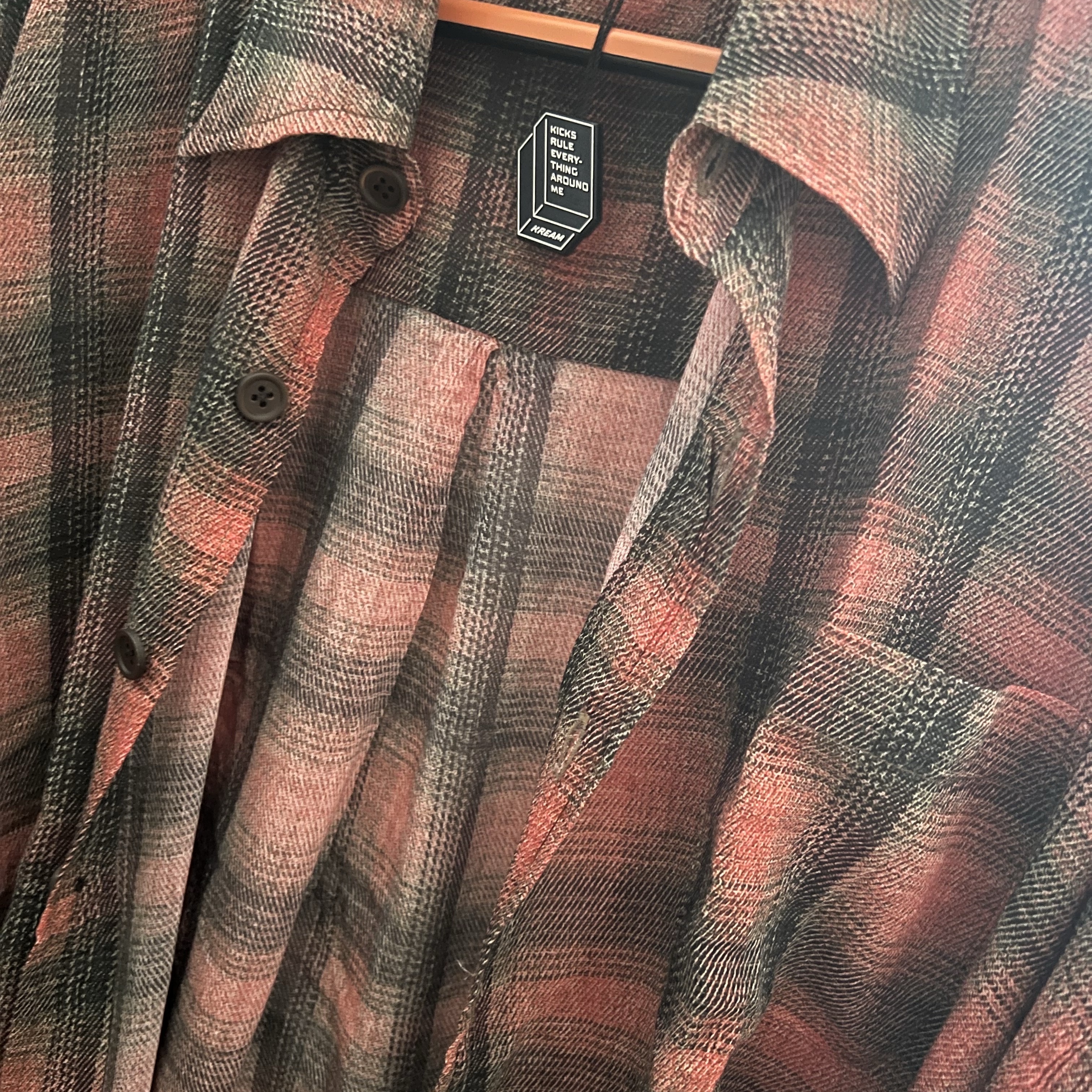 Our Legacy Borrowed Shirt Big Lumbercheck Print 착용 스타일