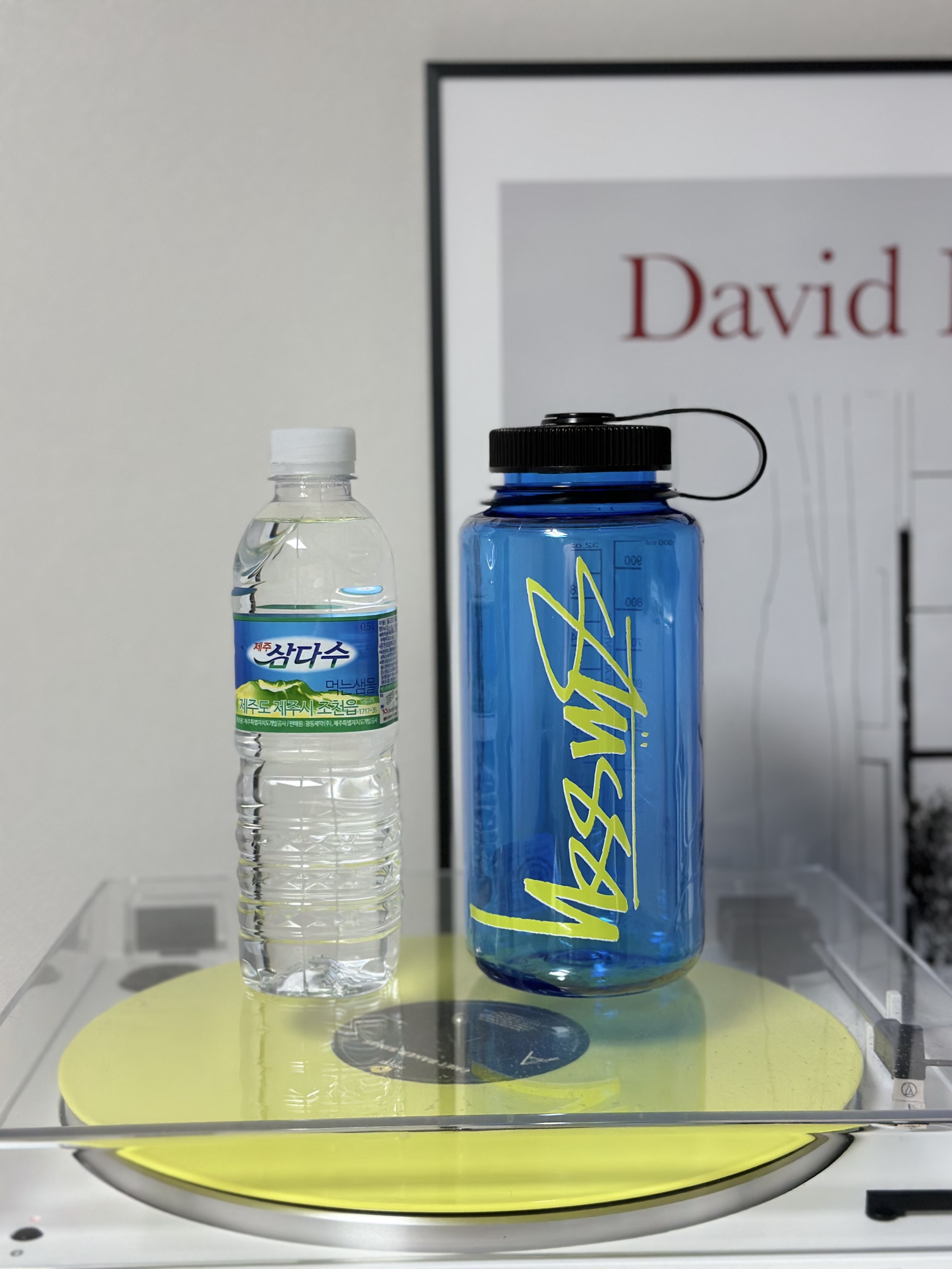 Stussy Nalgene Water Bottle Electric Blue 착용 스타일 - 4