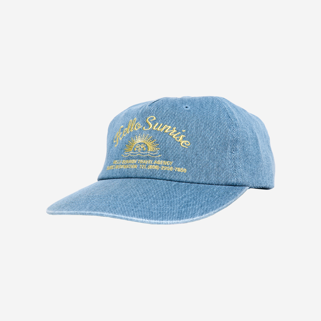 헬로선라이즈 트래블 에이전시 로고 5패널 캡 스카이 블루(Hello Sunrise Travel Agency Logo 5Panel Cap Sky Blue) - 2