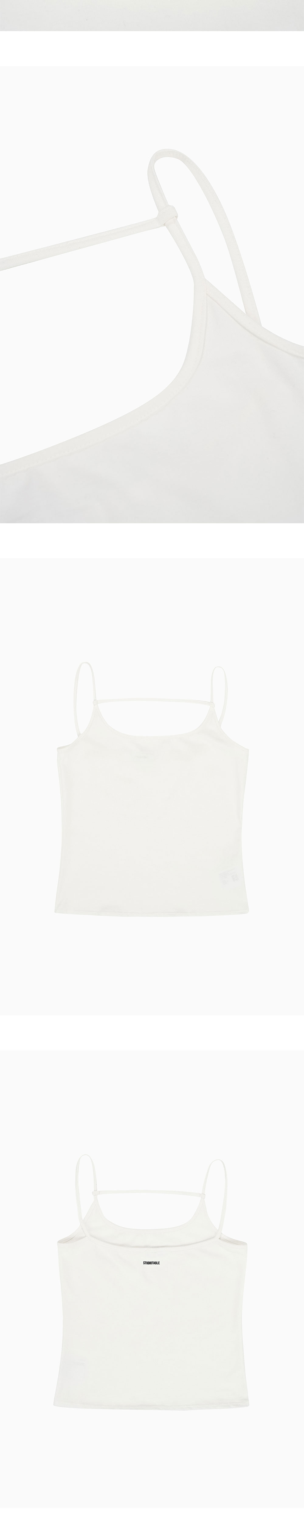 STUDIOTABLE Vary Strap Sleeveless Top White 상세 이미지 4