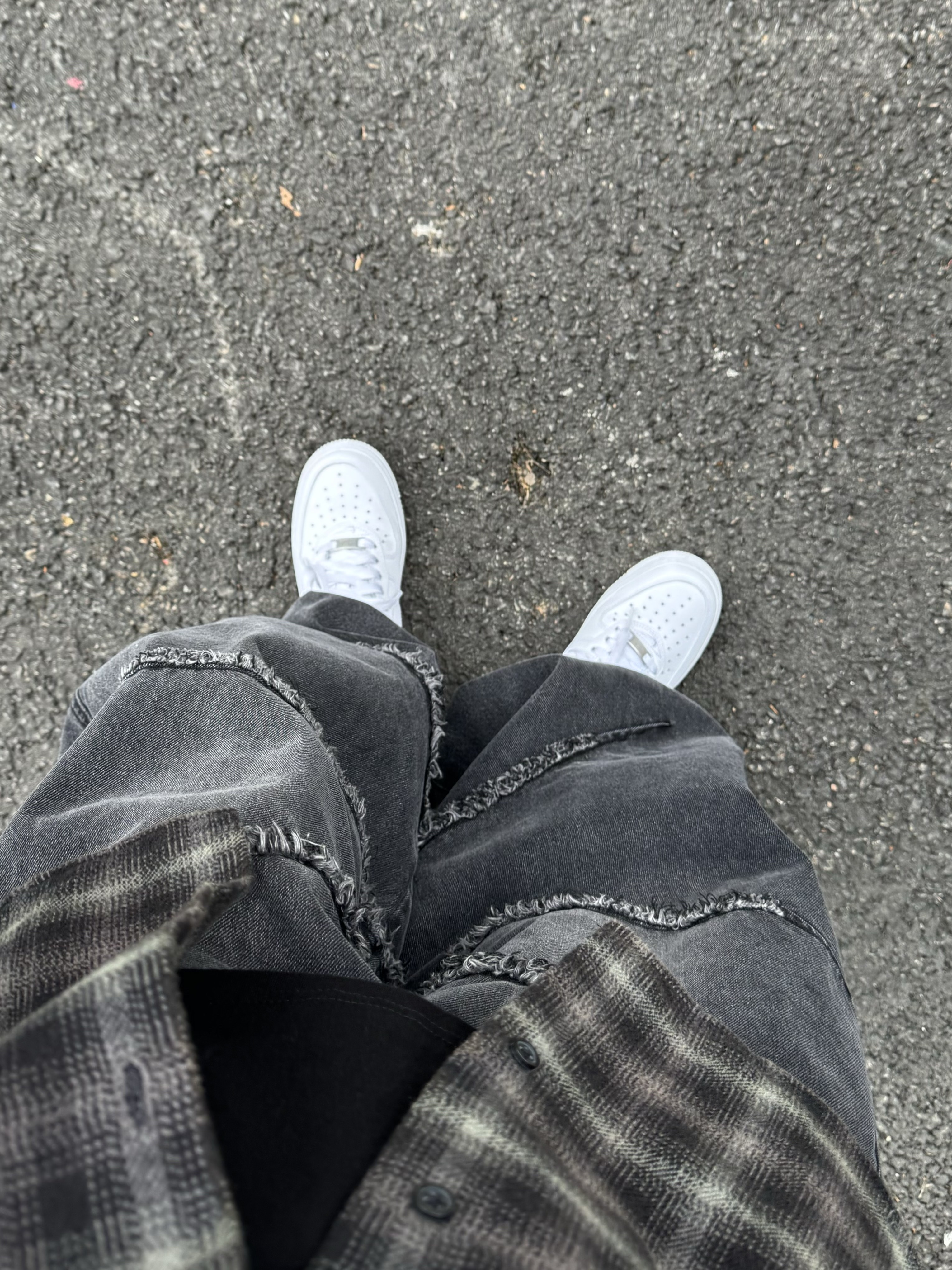 Supreme Houndstooth Plaid Flannel Shirt Black - 23FW, Nike x Supreme Air Force 1 Low White 착용 스타일 - 7