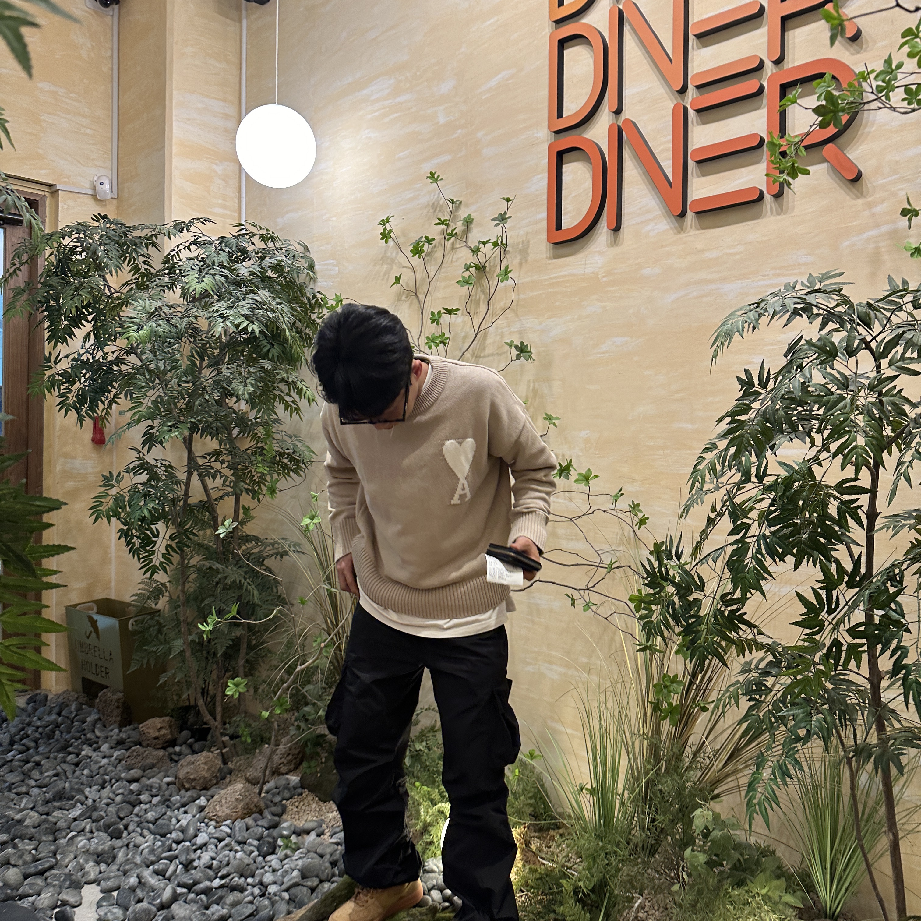 Nike Air Force 1 '07 WB Flax, Ami de Coeur Oversize Intarsia Sweater Vanilla White ์ฐฉ์ฉ ์คํ์ผ - 1