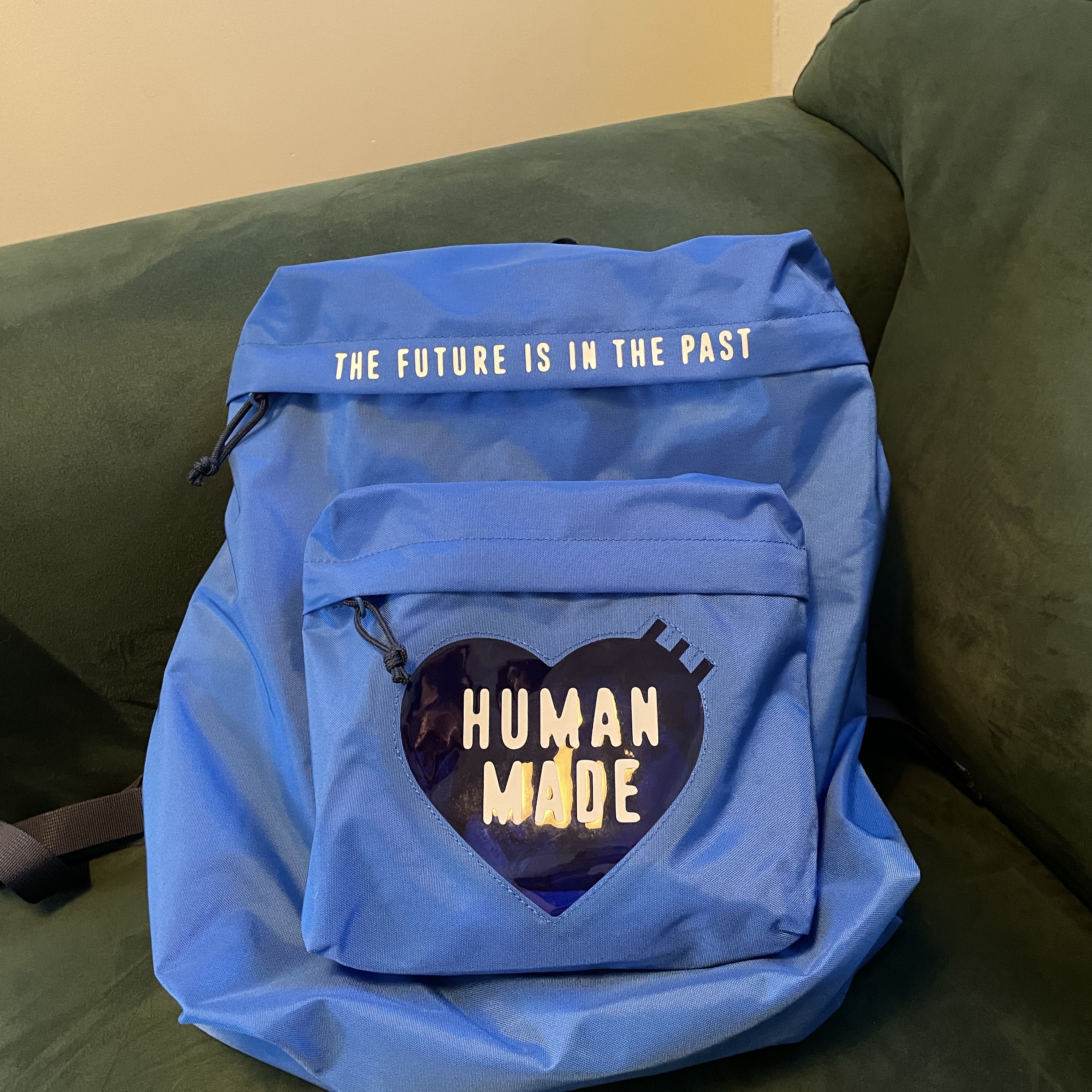 Human Made Backpack Blue 착용 스타일