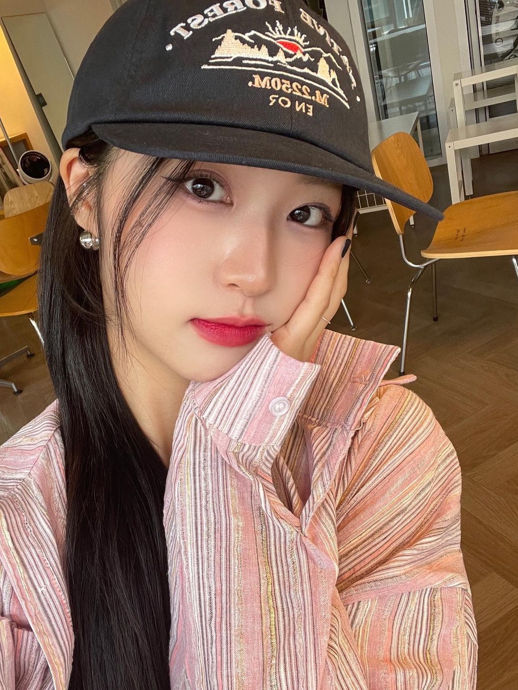 Enor Native Forest Ball Cap Blue 착용 스타일 - 3