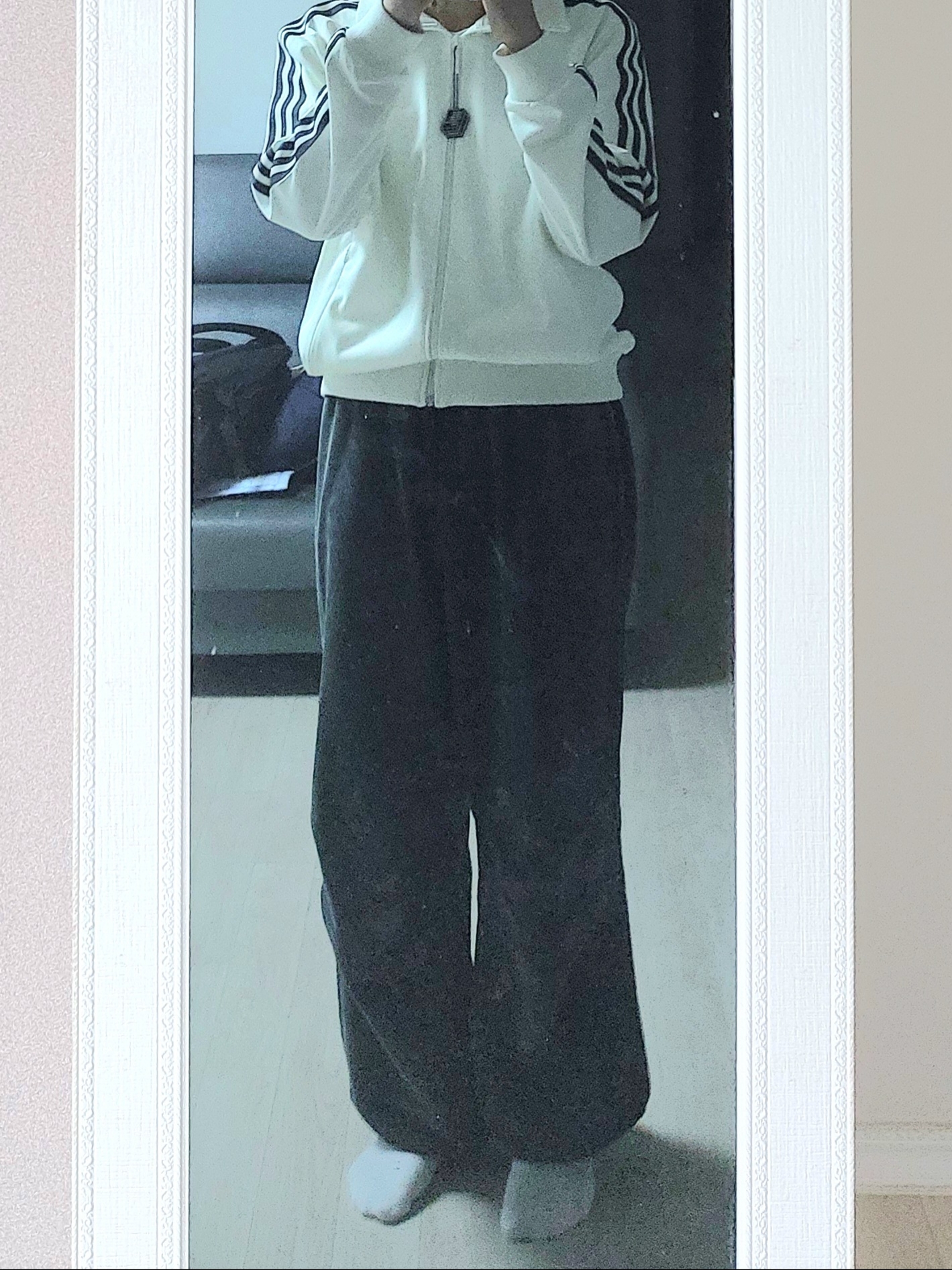 Adidas German Beckenbauer Track Top Off White - KR Sizing 착용 스타일 - 1