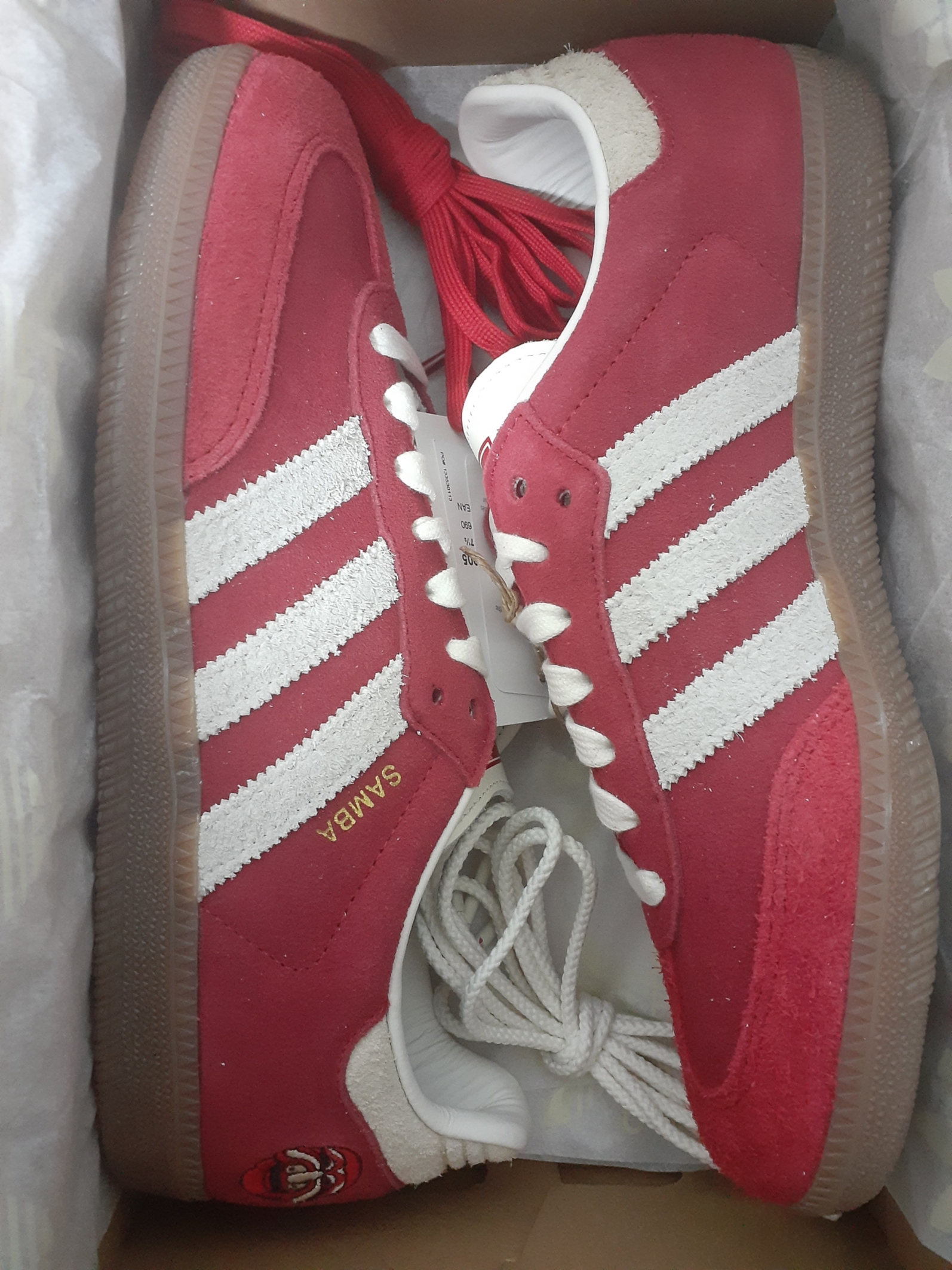 Adidas Samba OG Tal Better Scarlet Off White 착용 스타일