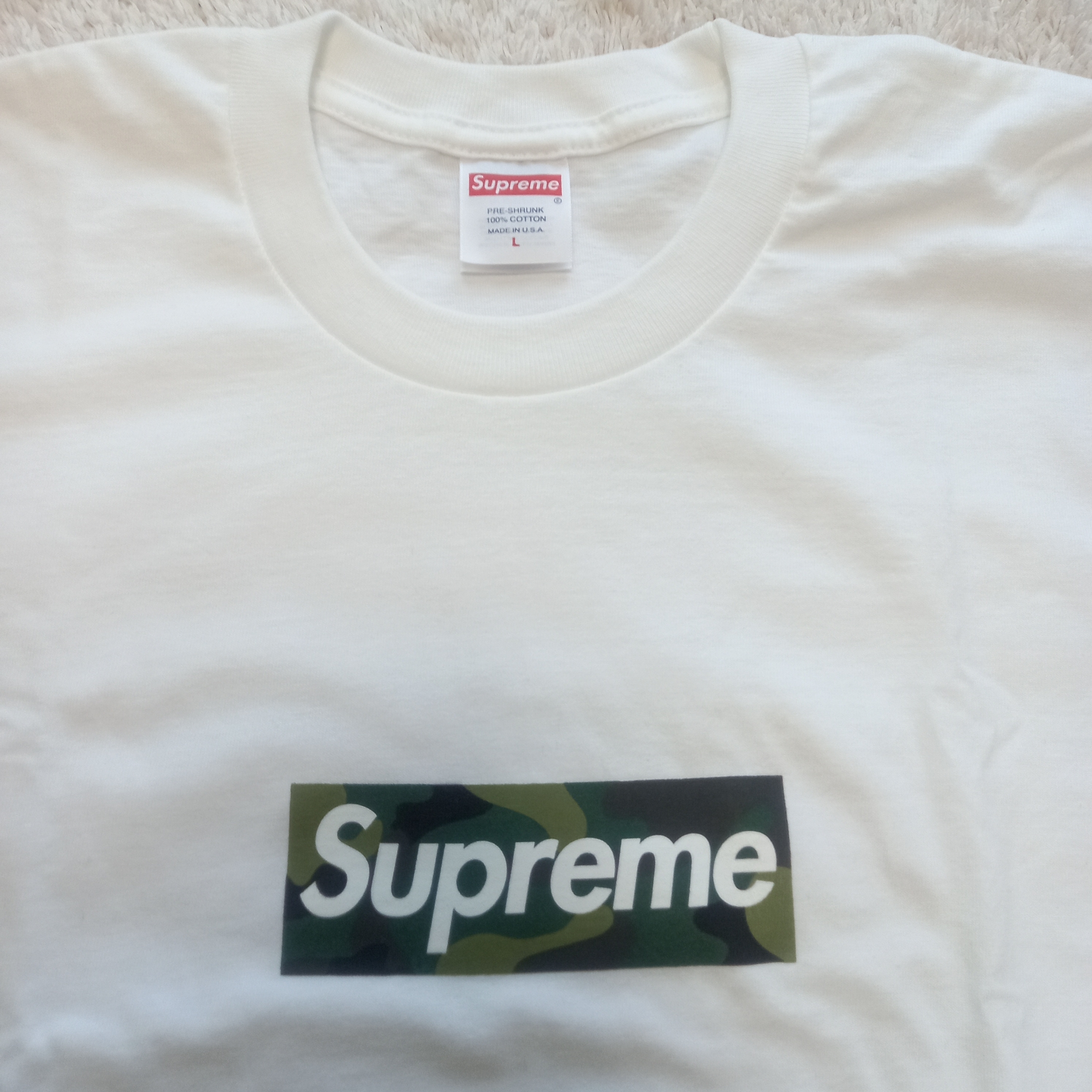 Supreme Box Logo T-Shirt White - 23FW, Supreme Cordura Ripstop S Logo 6-Panel Black - 23SS 착용 스타일 - 5