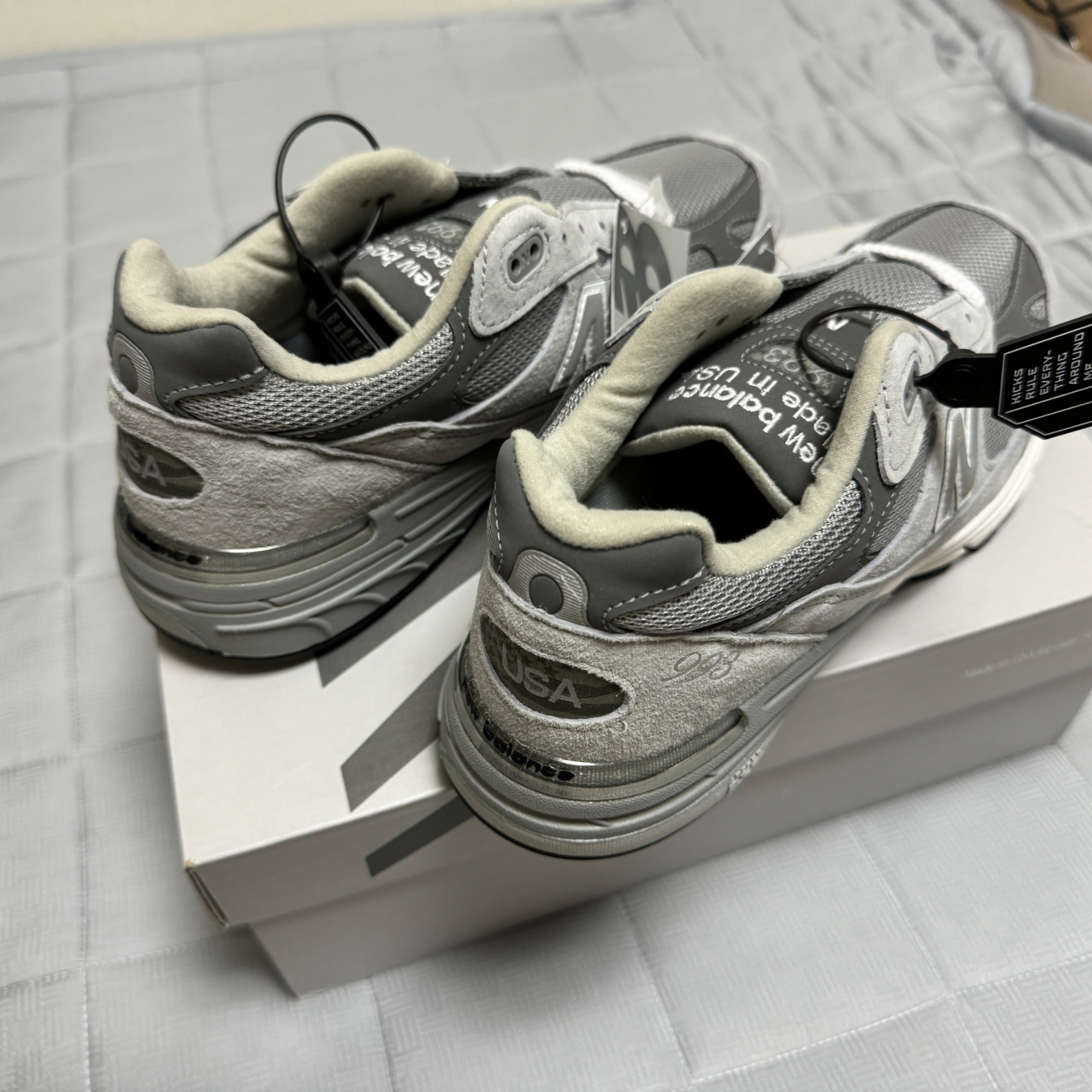 New Balance 993 Made in USA Grey - D Standard 착용 스타일 - 2