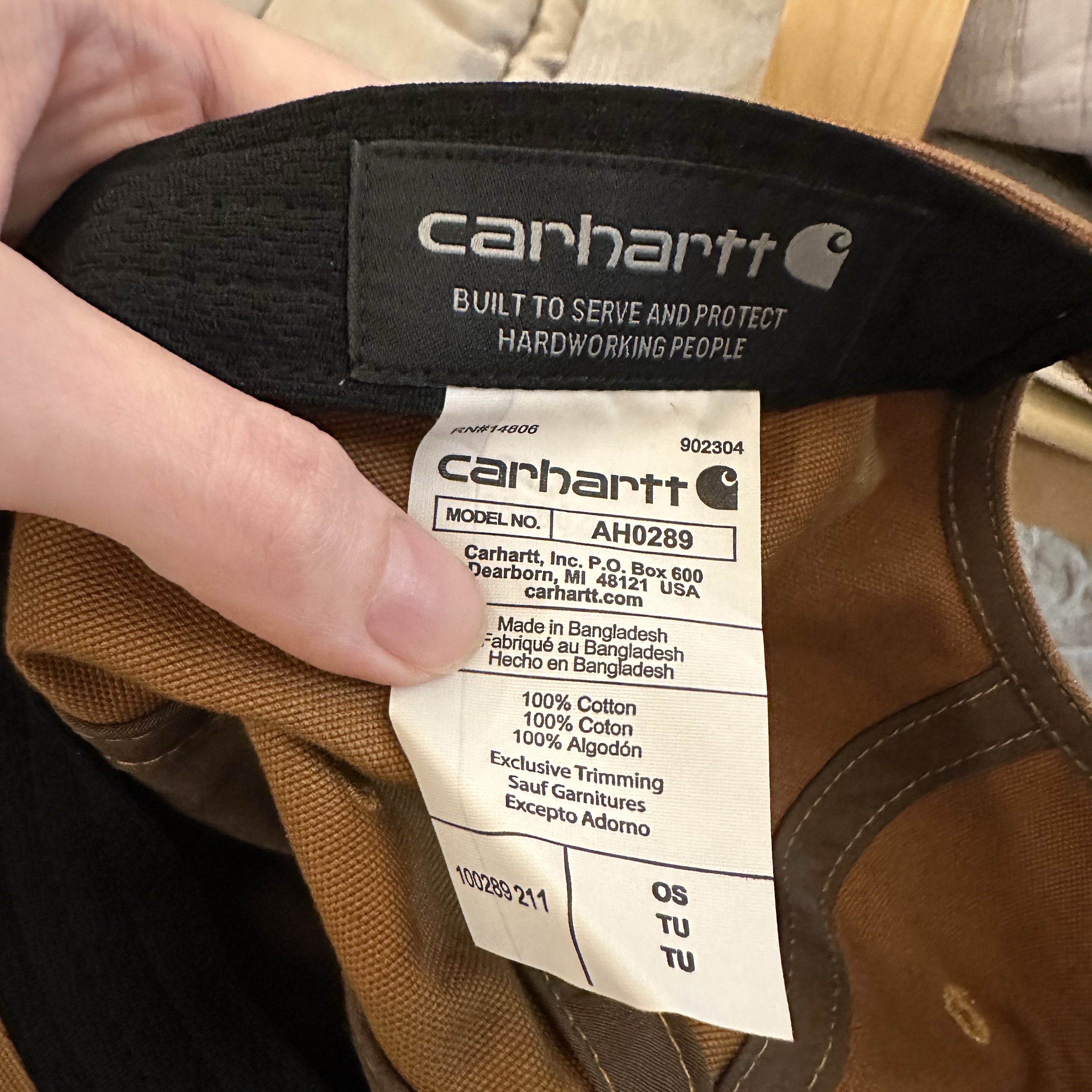 Carhartt Canvas Cap Carhartt Brown 착용 스타일 - 2