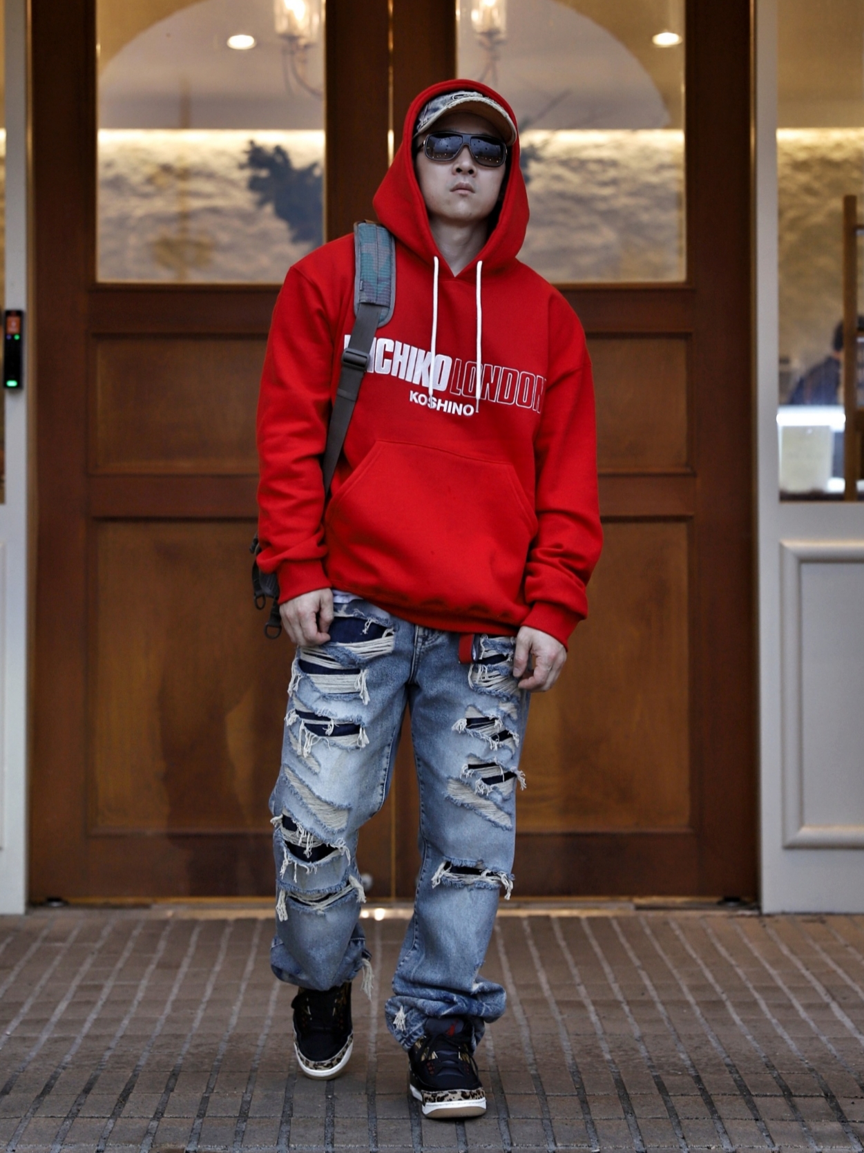 Diesel C-Seymon Treated Denim Baseball Cap Blue White, Jordan 3 Retro SE Animal Instinct 착용 스타일 - 2