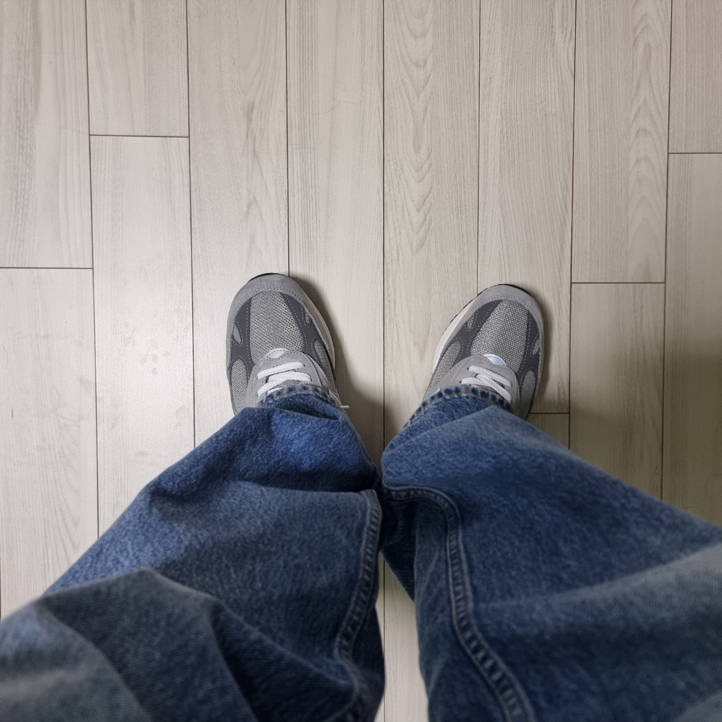 New Balance 993 Made in USA Grey - D Standard 착용 스타일 - 2