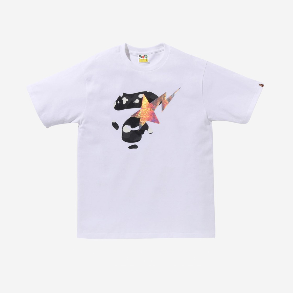 BAPE City Camo Ape Face Sta T-Shirt White 상세 이미지 1