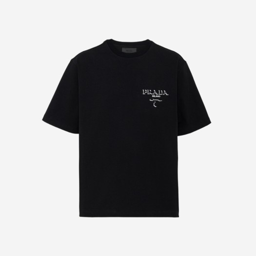 프라다 코튼 티셔츠 블랙
