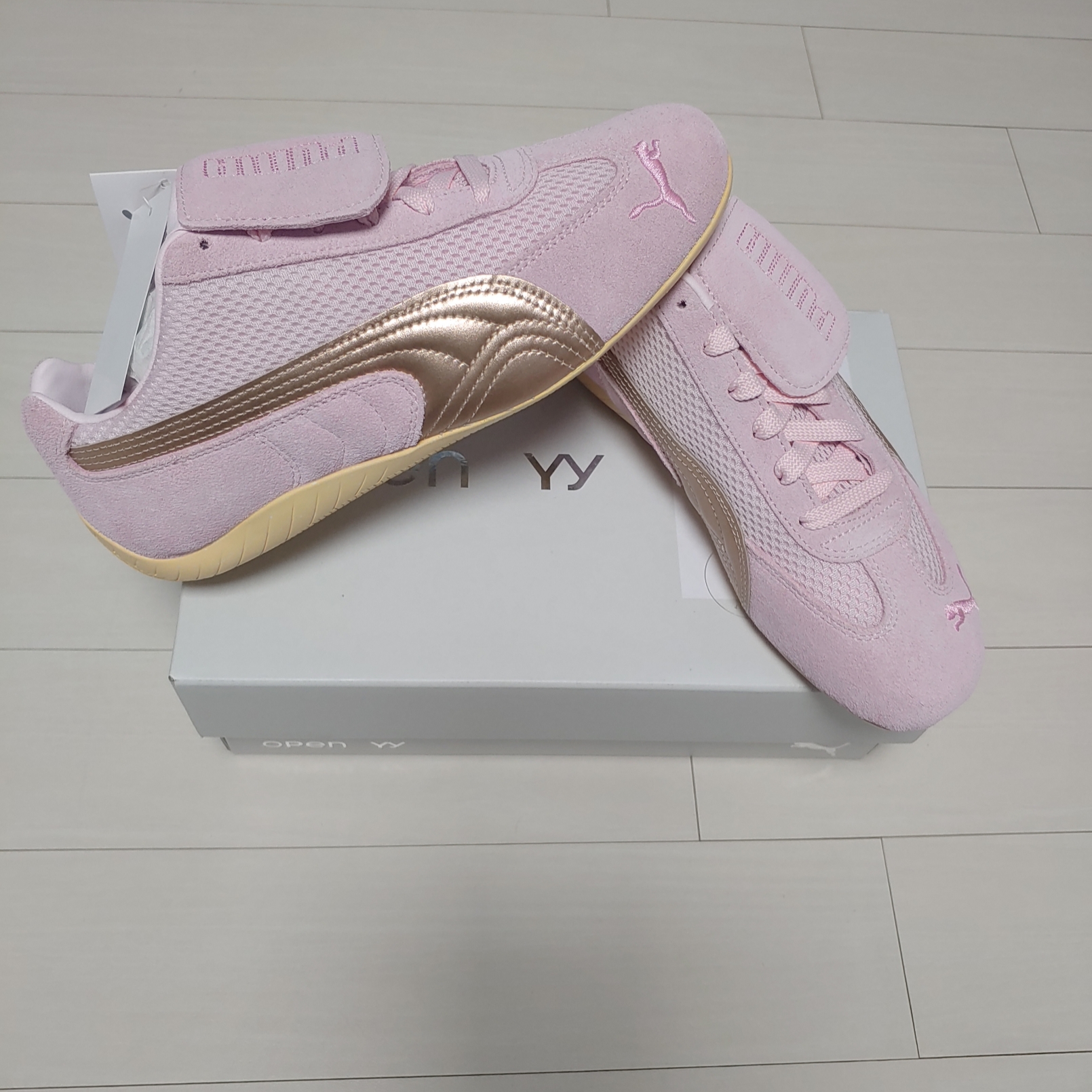 Puma x Open Yy Speedcat Whisp of Pink Chamomile 착용 스타일 - 2
