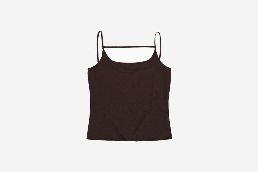 STUDIOTABLE Vary Strap Sleeveless Top Brown 상세 이미지 1