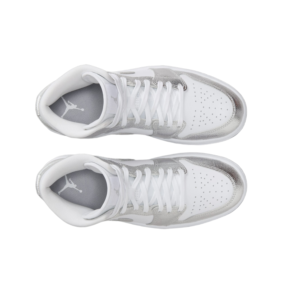 (W) 조던 1 미드 SE 화이트 메탈릭 실버((W) Jordan 1 Mid SE White Metallic Silver) - 2