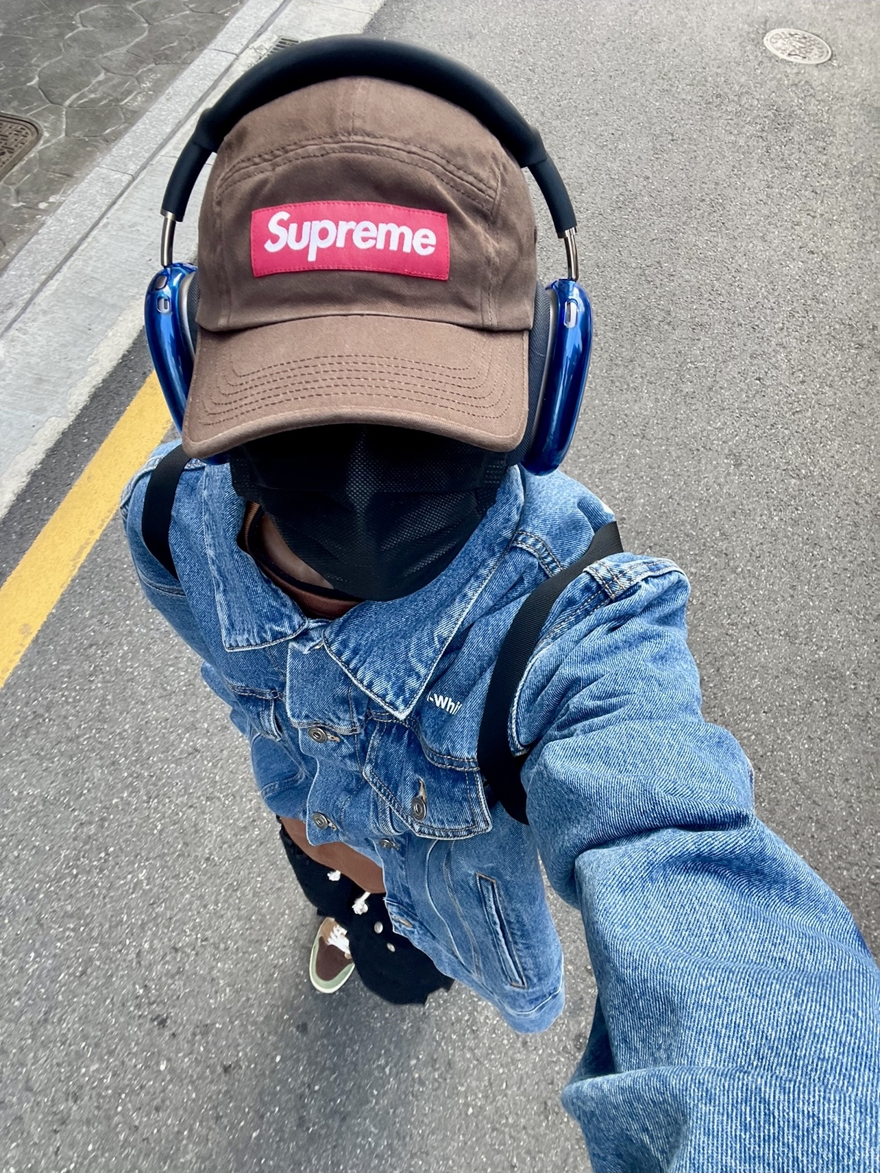 Nike x Supreme Air Force 1 Low White, Supreme FTP Arc Hooded Sweatshirt Washed Red - 21SS 착용 스타일 - 2