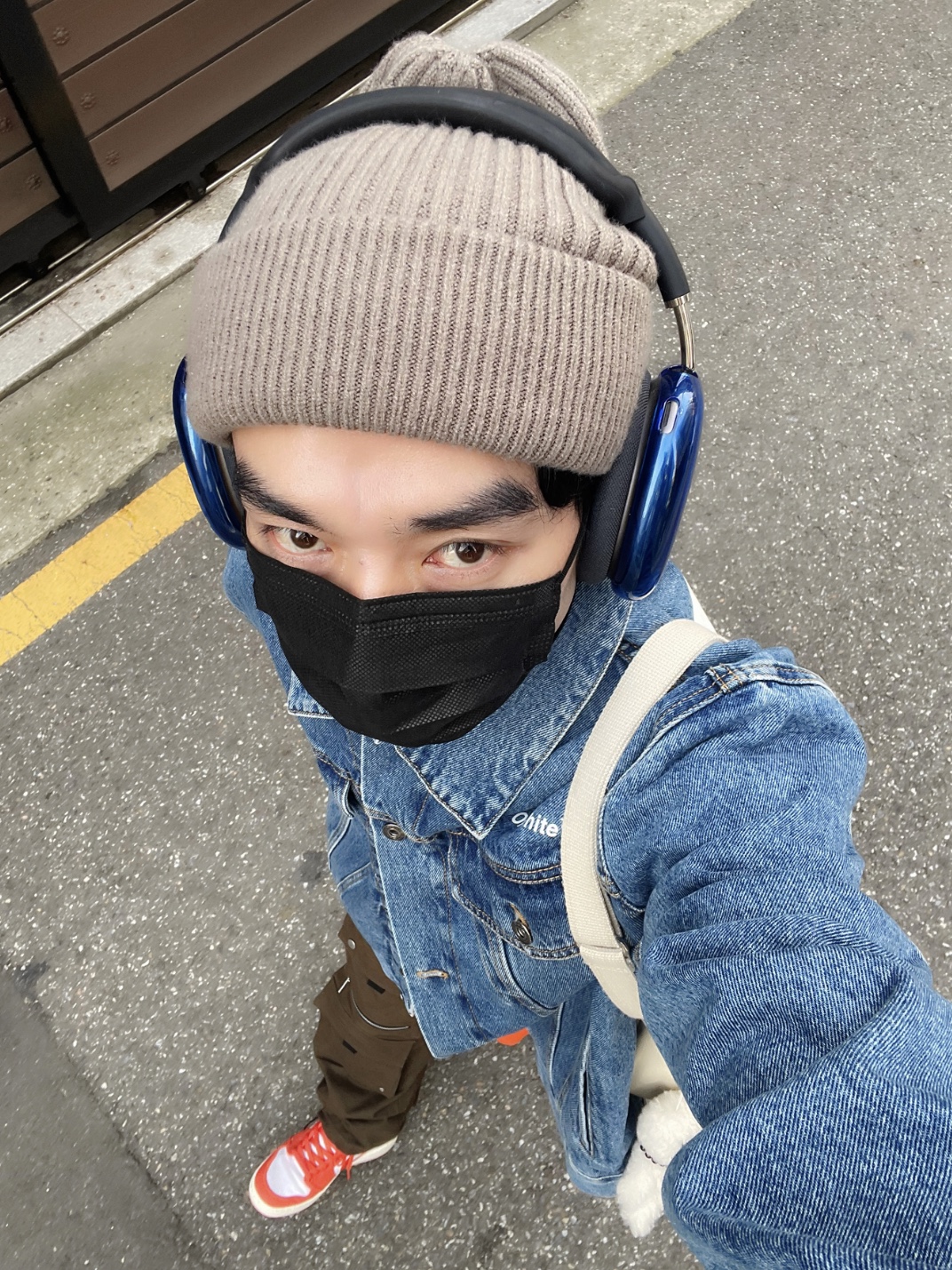 Nike x Supreme Air Force 1 Low White, Supreme FTP Arc Hooded Sweatshirt Washed Red - 21SS 착용 스타일 - 5