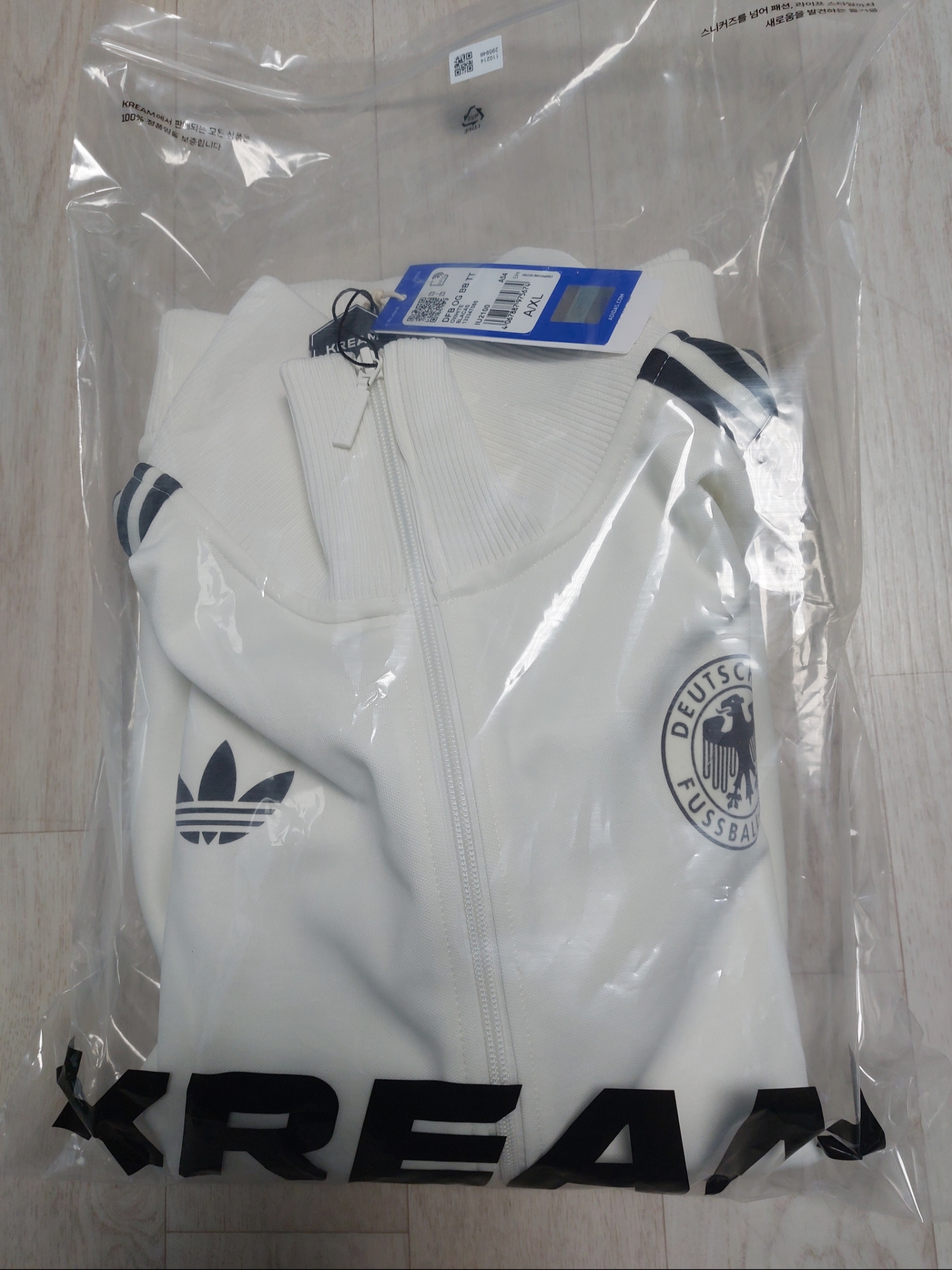 Adidas German Beckenbauer Track Top Off White - KR Sizing 착용 스타일 - 2
