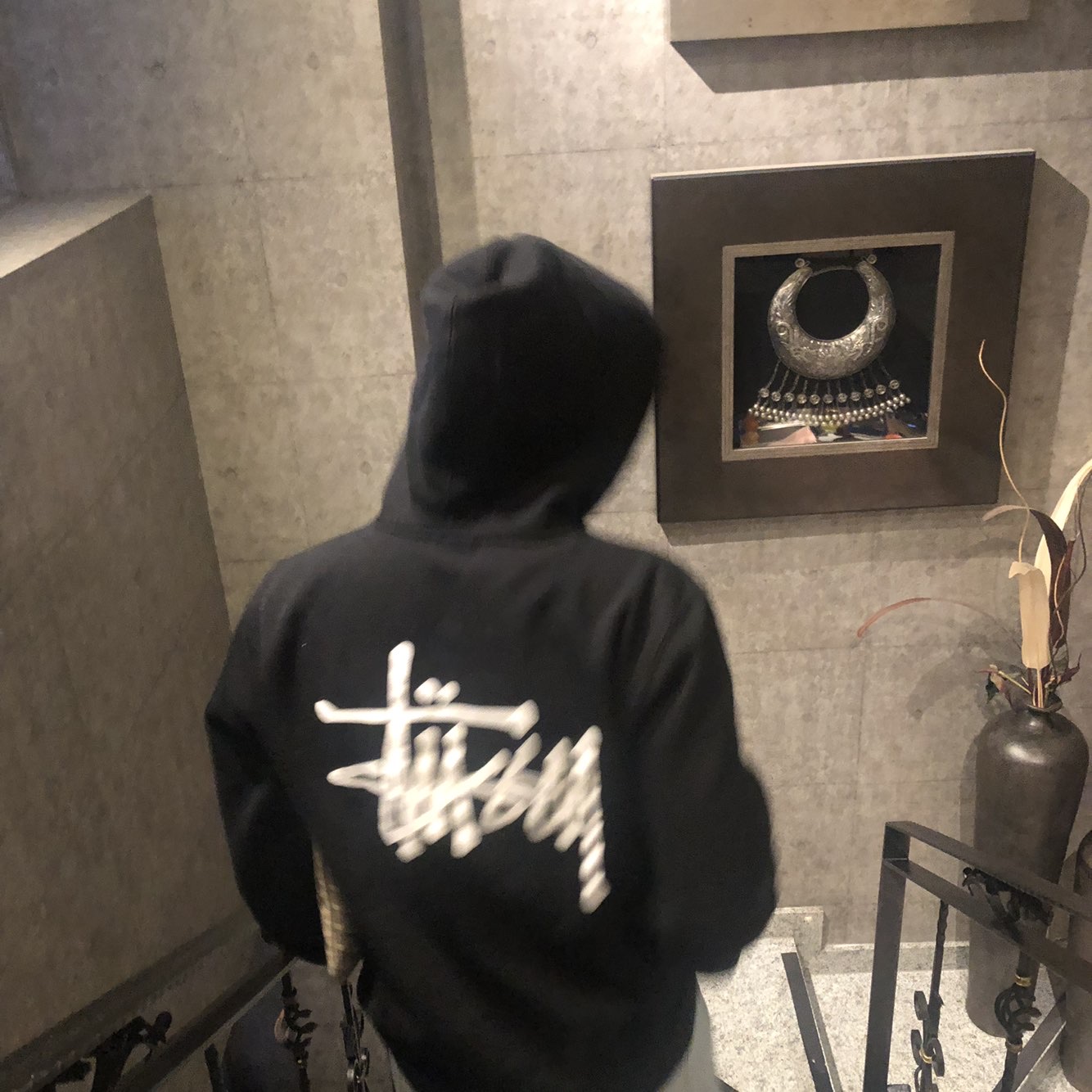 Stussy Basic Stussy Hoodie Black 착용 스타일