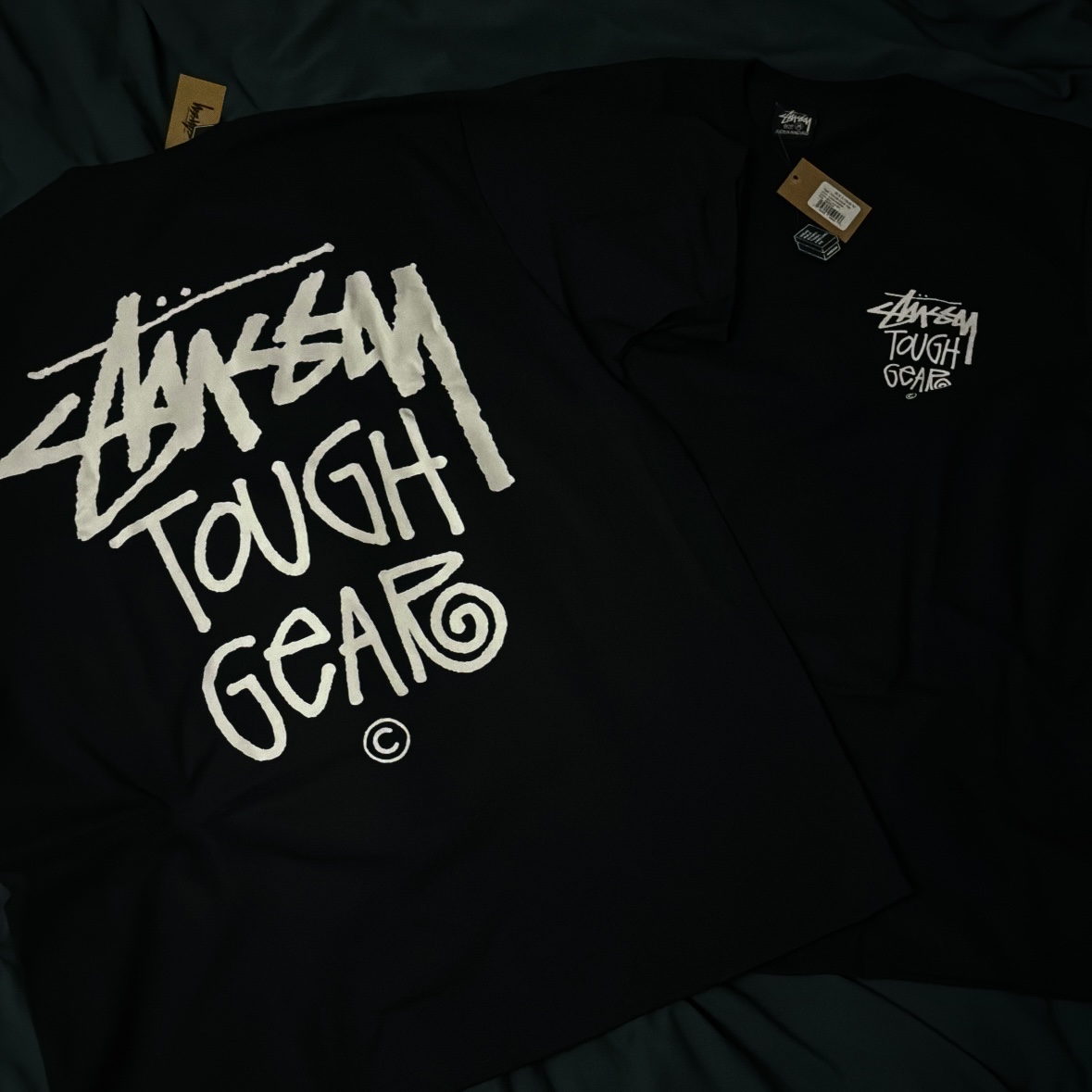Stussy Tough Gear T-Shirt Black 착용 스타일
