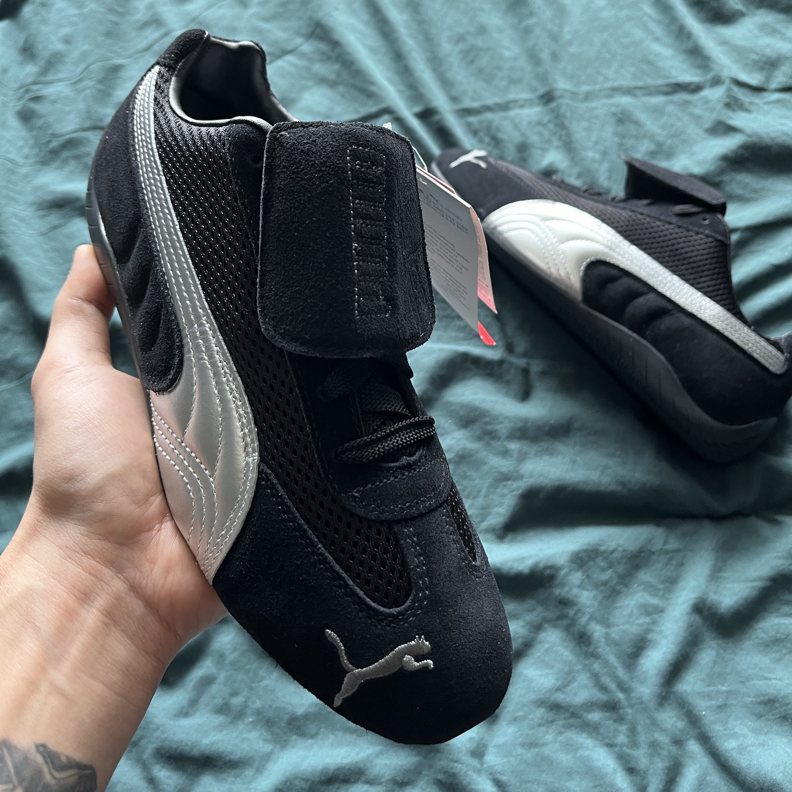 Puma x Open Yy Speedcat Black Shadow Gray 착용 스타일