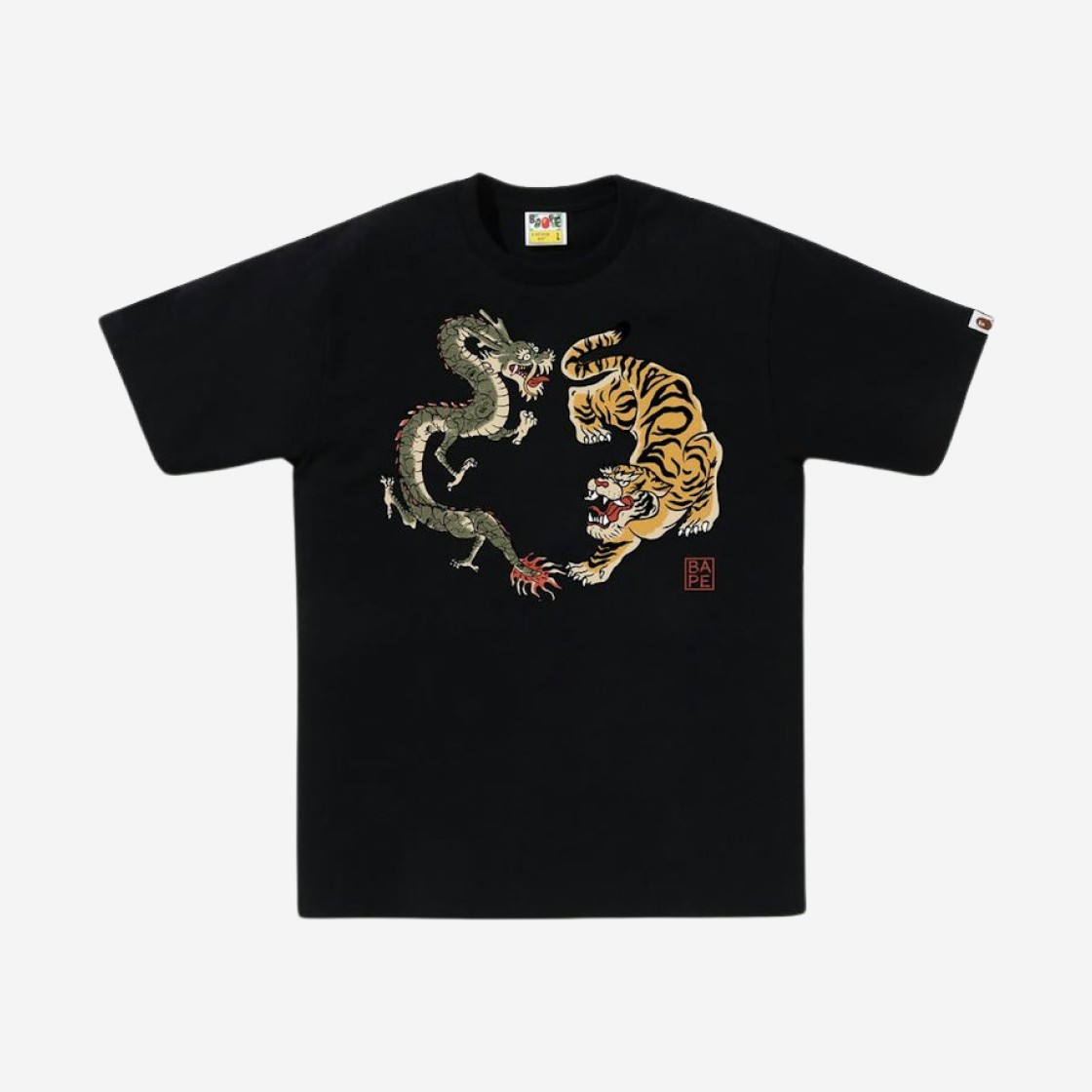 BAPE Japan Culture Tiger and Dragon T-Shirt Black 상세 이미지 1