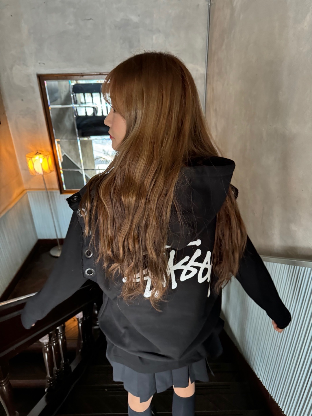 Junya Watanabe x Stussy Hooded Vest Black, Nike x Martine Rose Shox MR4 Black 착용 스타일 - 5