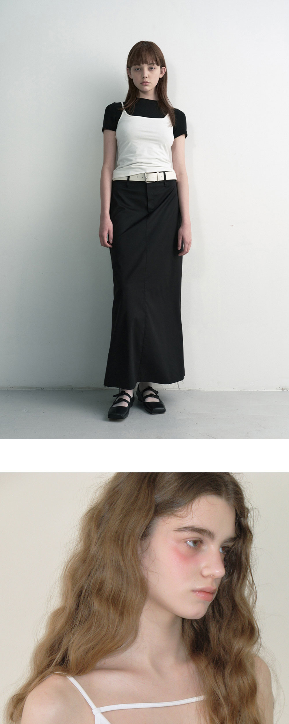 STUDIOTABLE Vary Strap Sleeveless Top White 상세 이미지 2