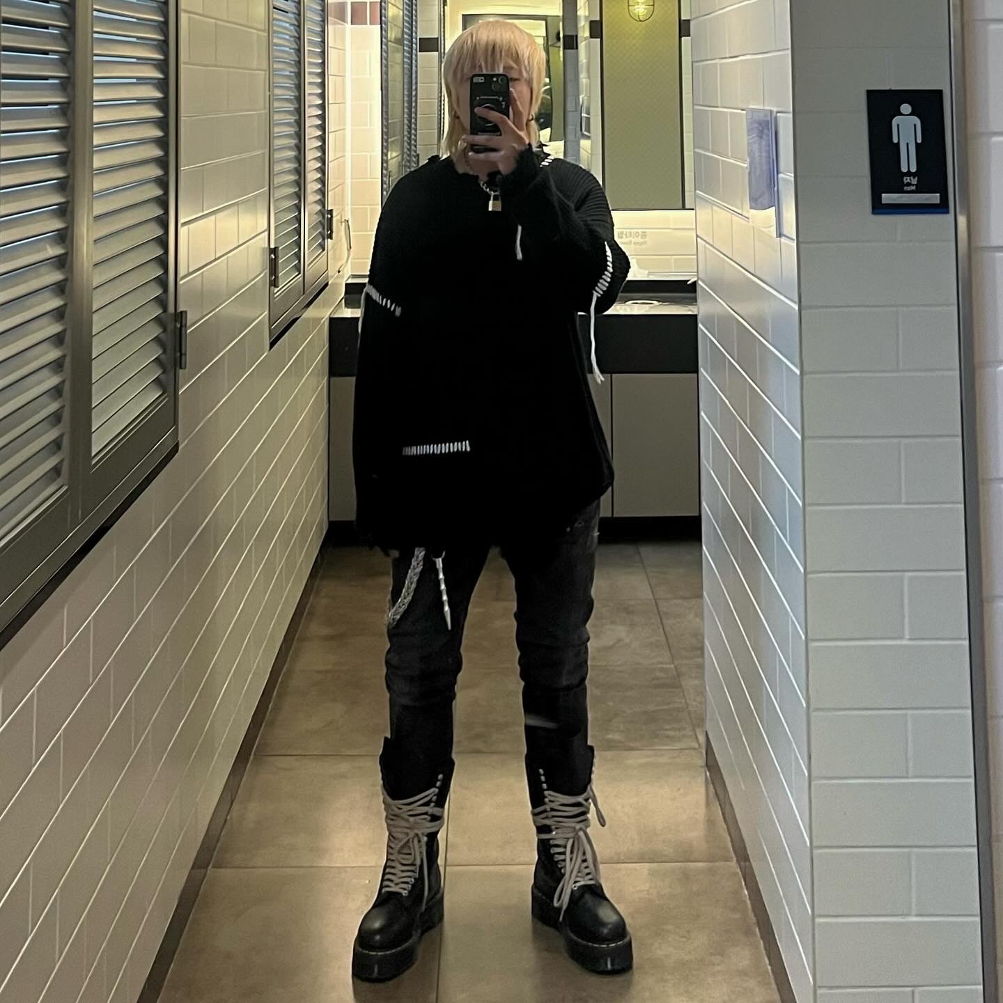 Dr. Martens x Rick Owens 1918 RO Leather Lace Up Platform Boots Black Lunar, Timberland Premium 6 inch Waterproof Boot Wheat Nubuck - Wide 착용 스타일 - 2