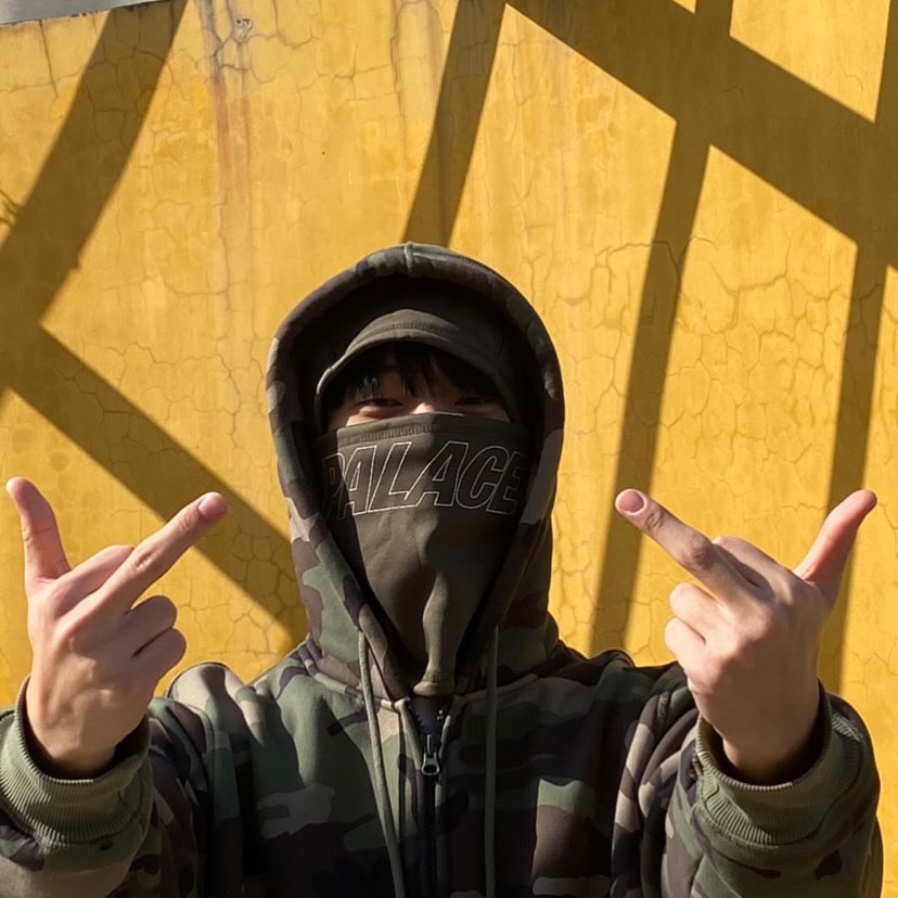 Palace Facemask Thermal Hood Camo - 23FW 착용 스타일