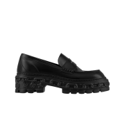 (W) Louis Vuitton LV Record Loafer Black