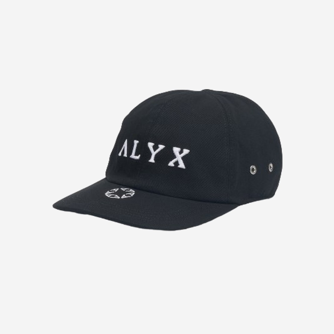 1017 Alyx 9SM Logo Embroidered and Monogram Ball Cap Black 상세 이미지 2