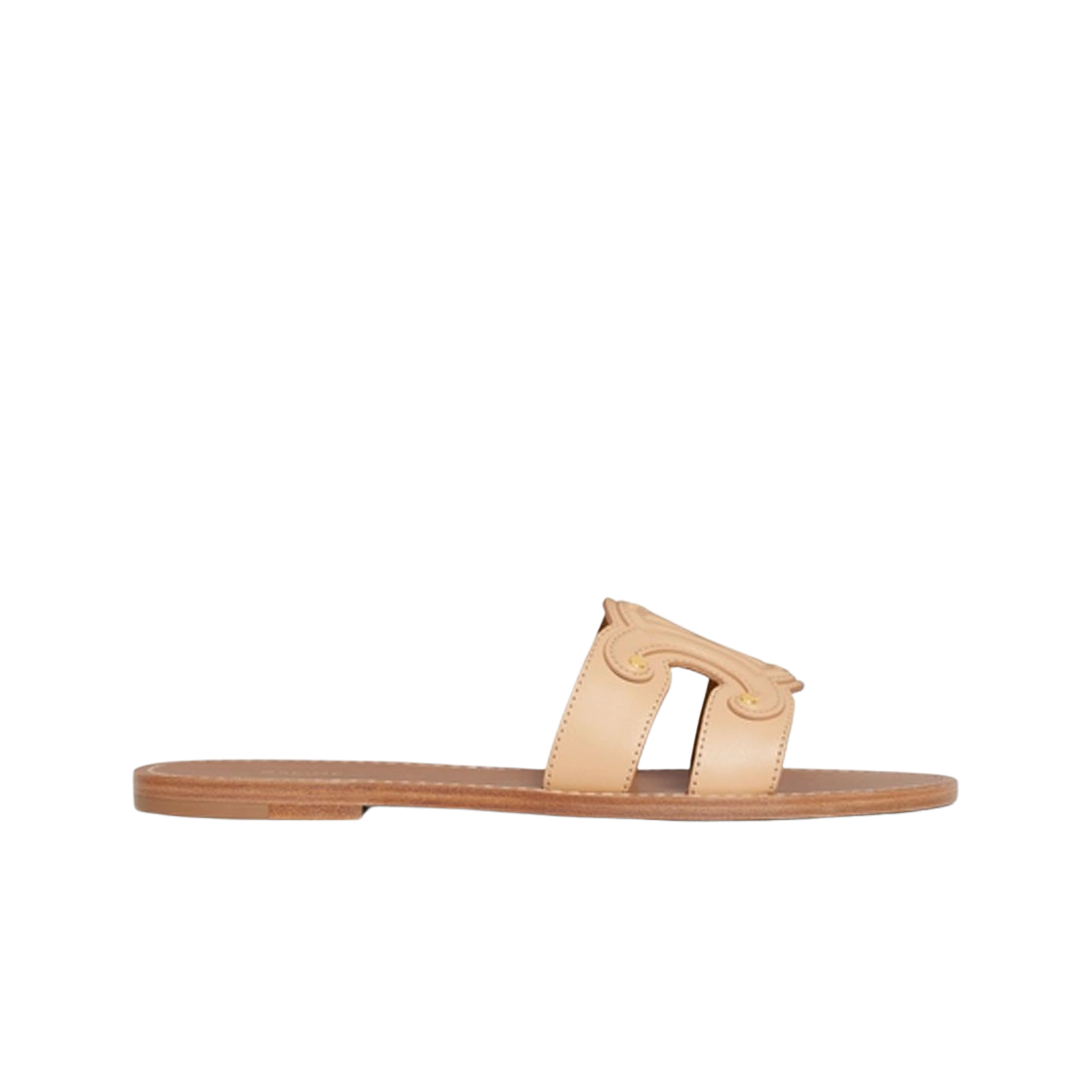(W) 셀린느 카프스킨 트리옹프 뮬 누드((W) Celine Triomphe Mule in Calfskin Nude)