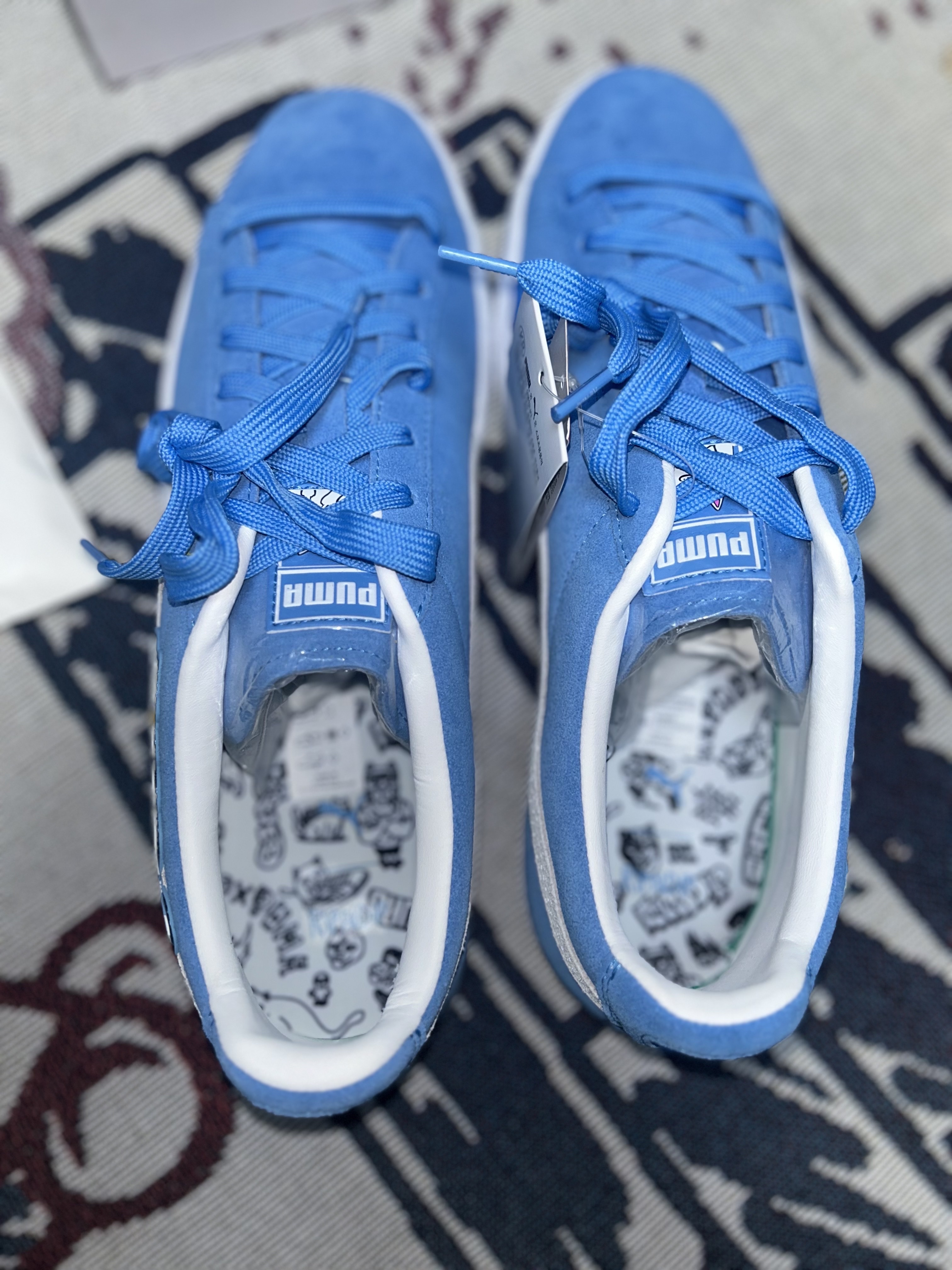 Puma x RIPNDIP Suede Regal Blue White 착용 스타일 - 2