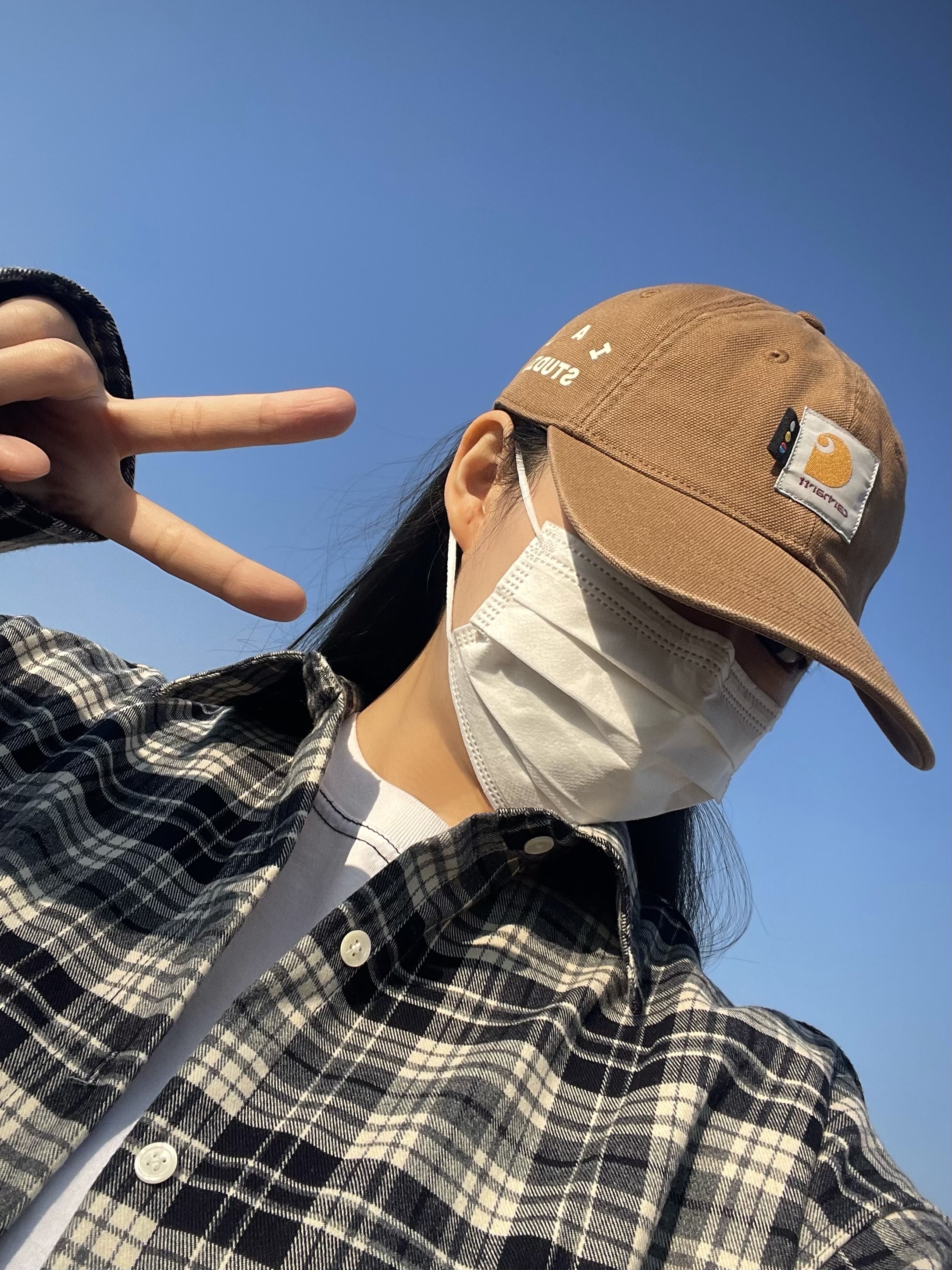Carhartt WIP x IAB Studio Canvas 6-Panel Cap Hamilton Brown, Nike x Supreme Air Force 1 Low Flax 착용 스타일 - 5