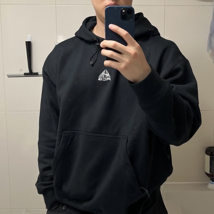 Nike ACG Therma-Fit Fleece Pullover Hoodie Black Anthracite - Asia 착용 스타일