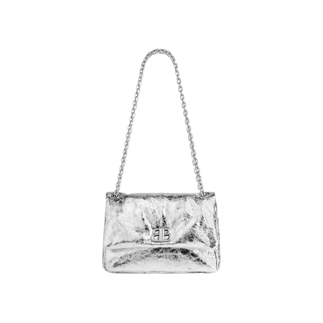 Balenciaga Monaco Mini Bag Metallized Silver 상세 이미지 1