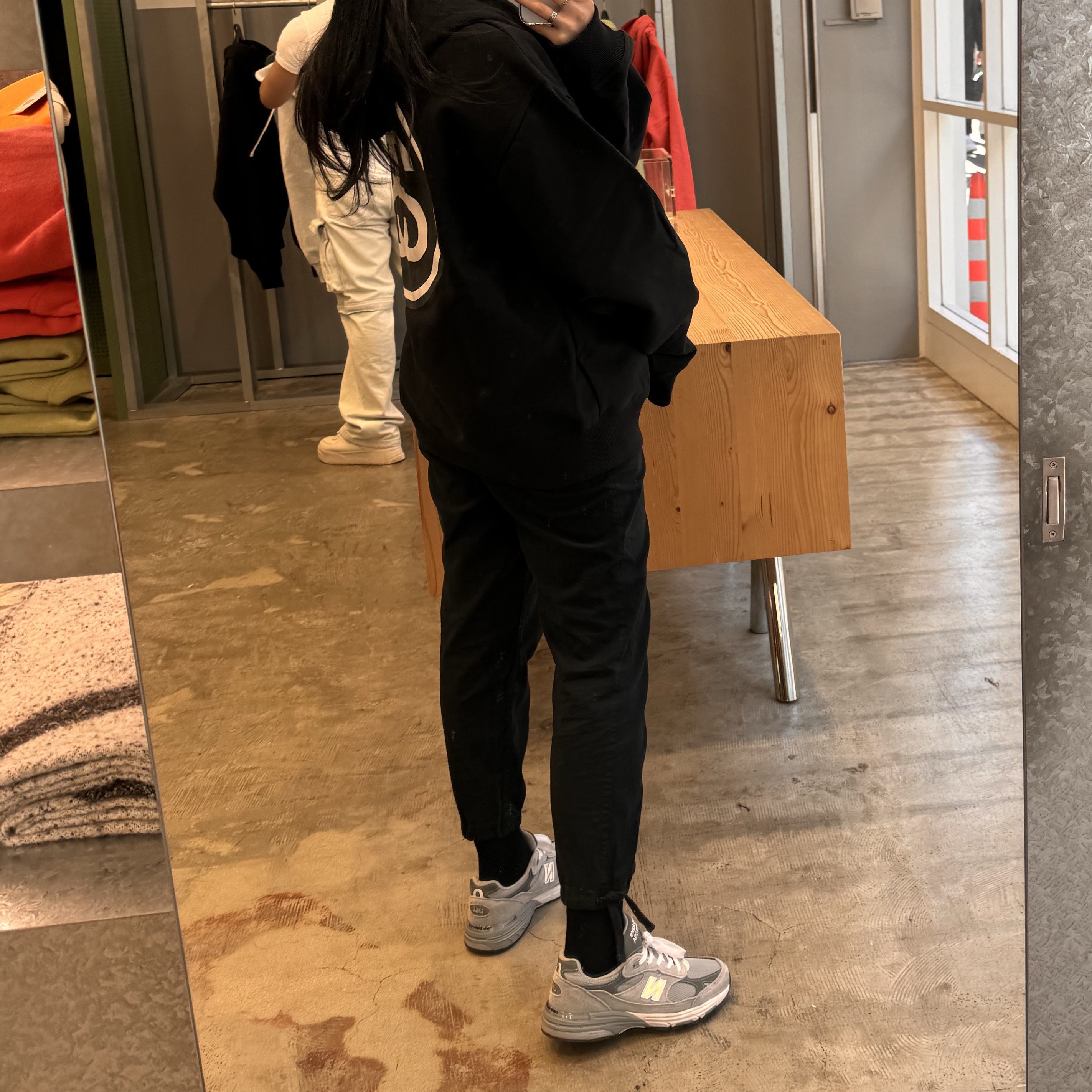 (W) New Balance 993 Made in USA Grey - B Standard, Stussy SS Link Zip Hoodie Black 착용 스타일