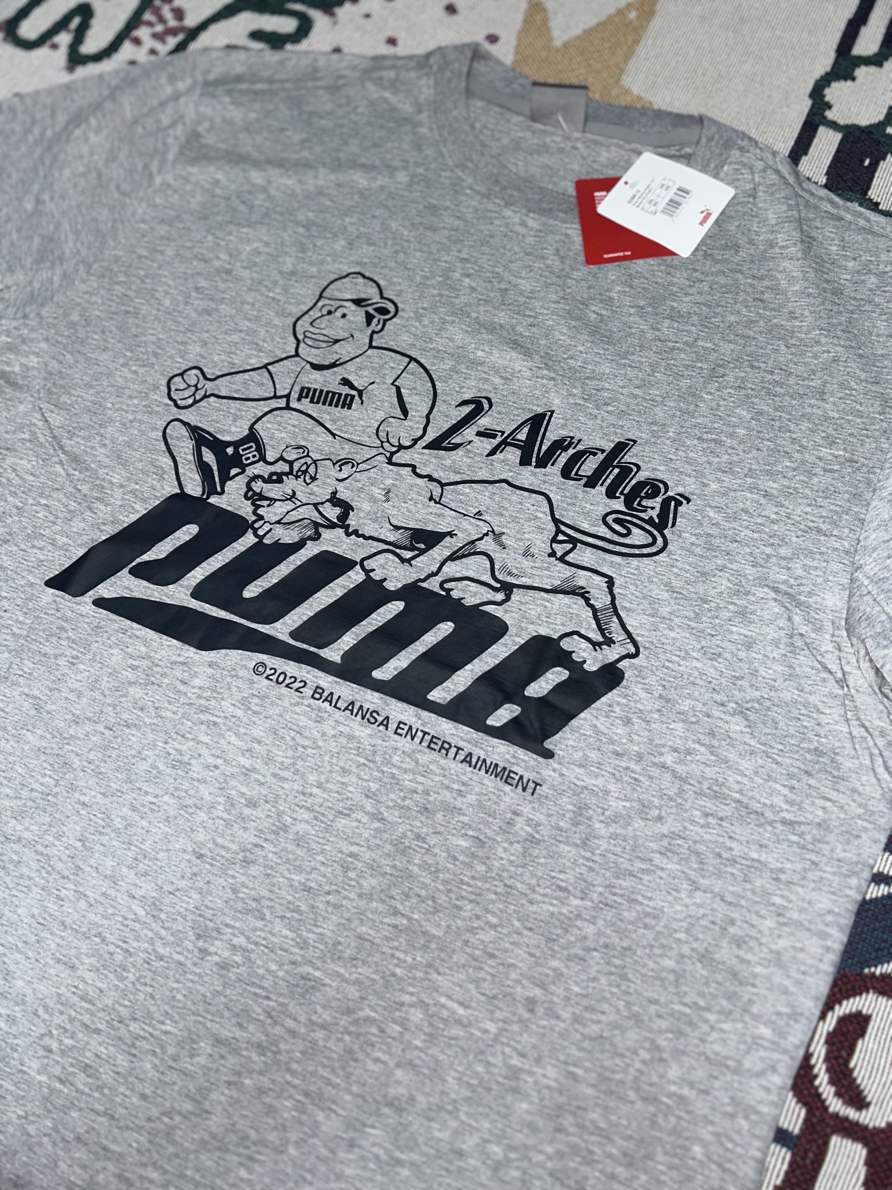 Puma x Balansa Graphic T-shirt 1 Medium Grey Heather 착용 스타일 - 1