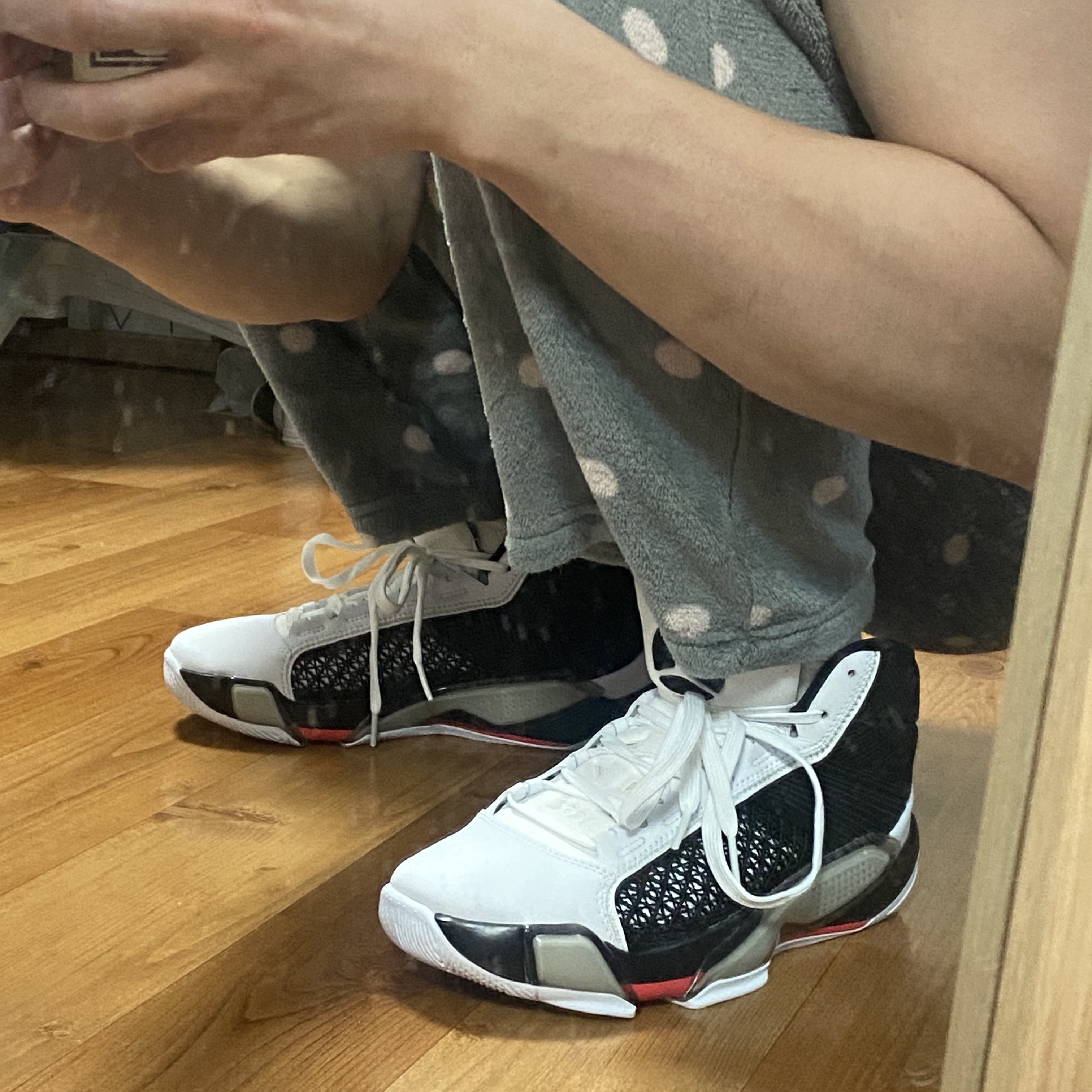 Jordan XXXVIII PF White Siren Red 착용 스타일 - 1
