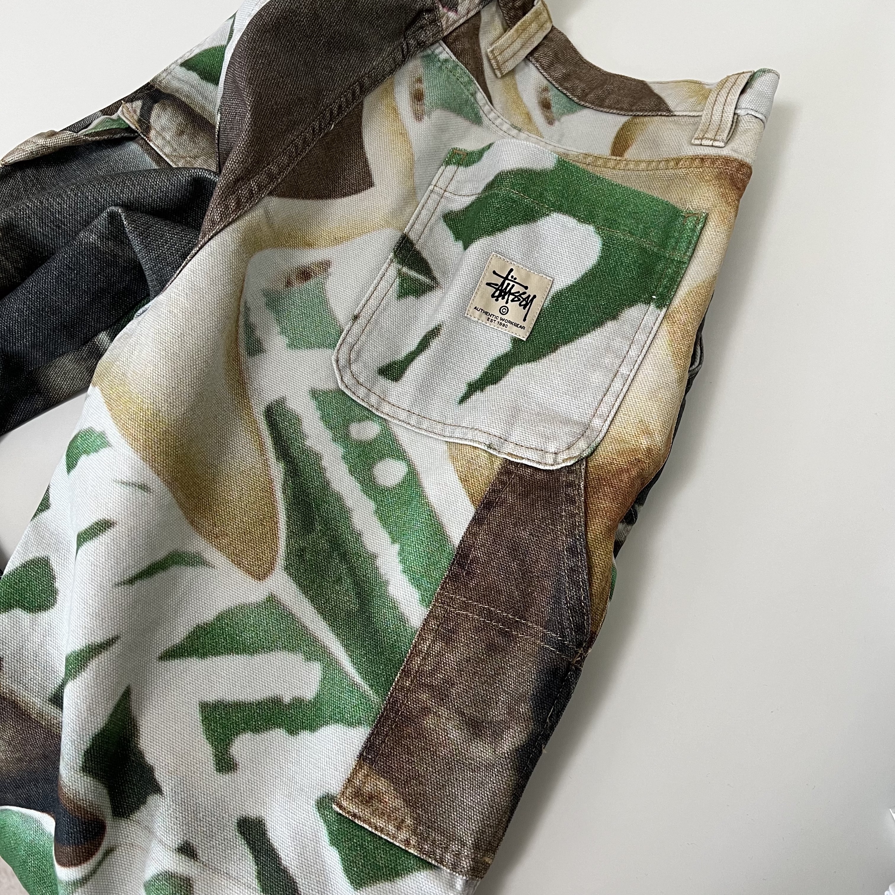 Stussy Canvas Work Pants Baja Print Multi ์ฐฉ์ฉ ์คํ์ผ - 2