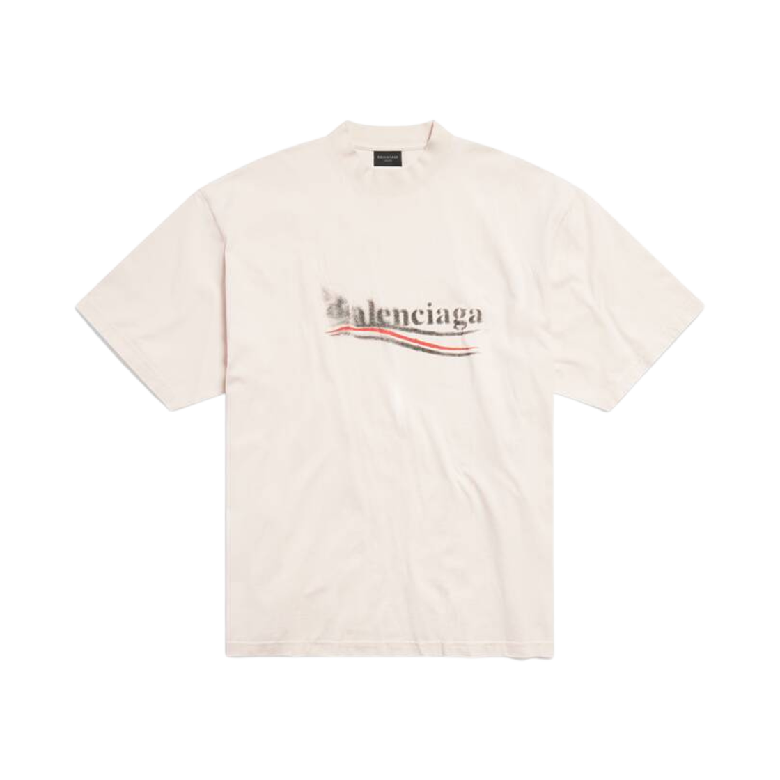 Balenciaga Political Stencil Medium Fit T-Shirt Off White Black 상세 이미지 1