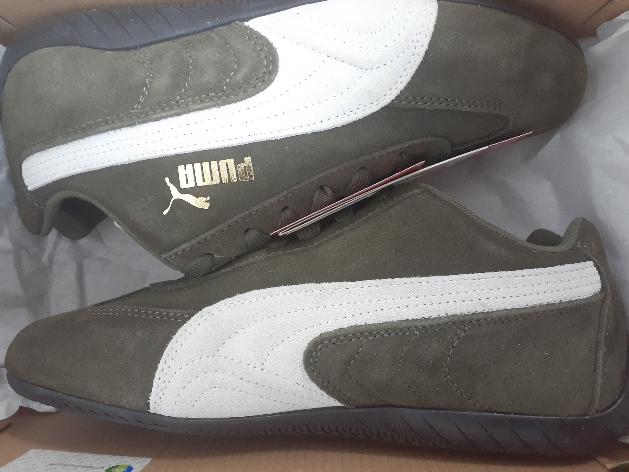 Puma Speedcat OG Sparco Forest Night Puma White 착용 스타일