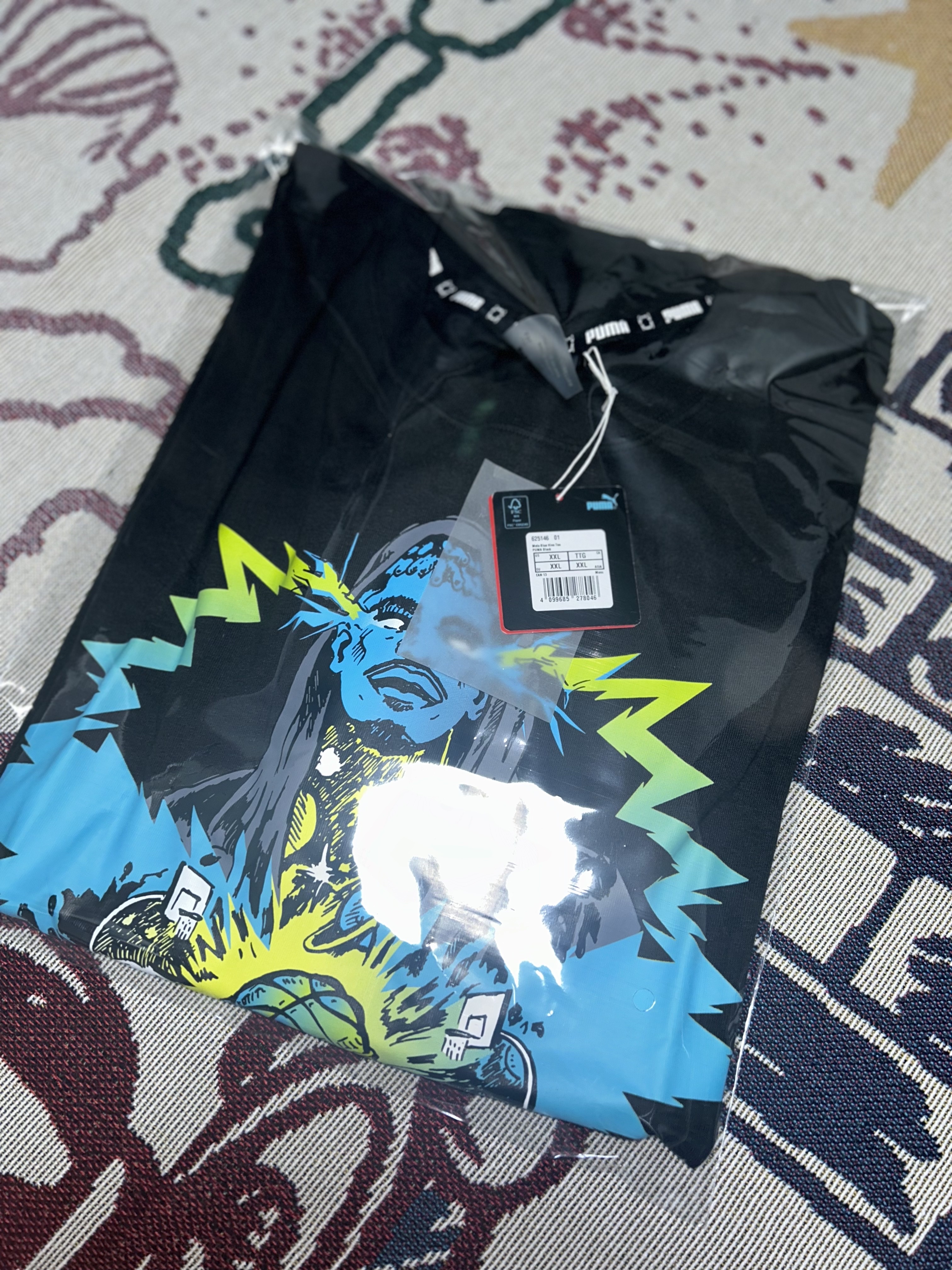 Puma x Melo Blue Hive Basketball T-shirts black 착용 스타일 - 5