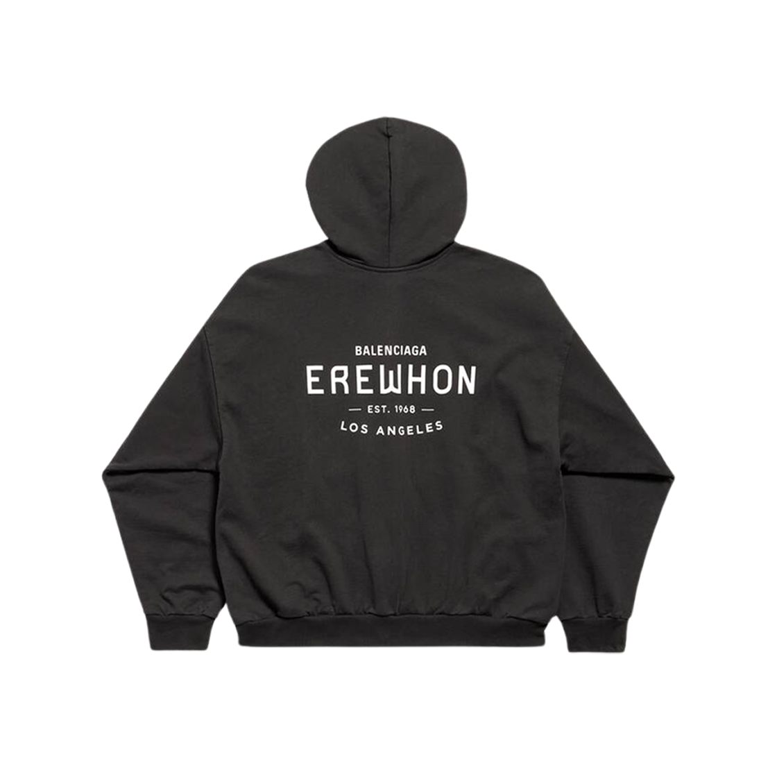 Balenciaga Erewhon Los Angeles Zip-Up Medium Fit Hoodie Black White 상세 이미지 2