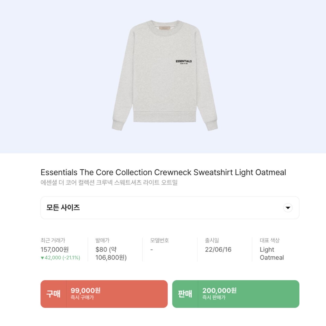 Essentials The Core Collection Long Sleeve T-Shirt Light Oatmeal 착용 스타일 - 2